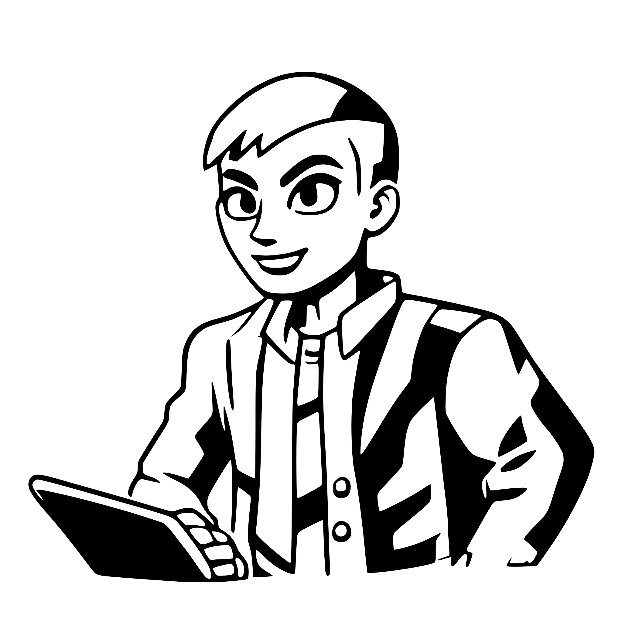 AI-generated SVG of a man is confused