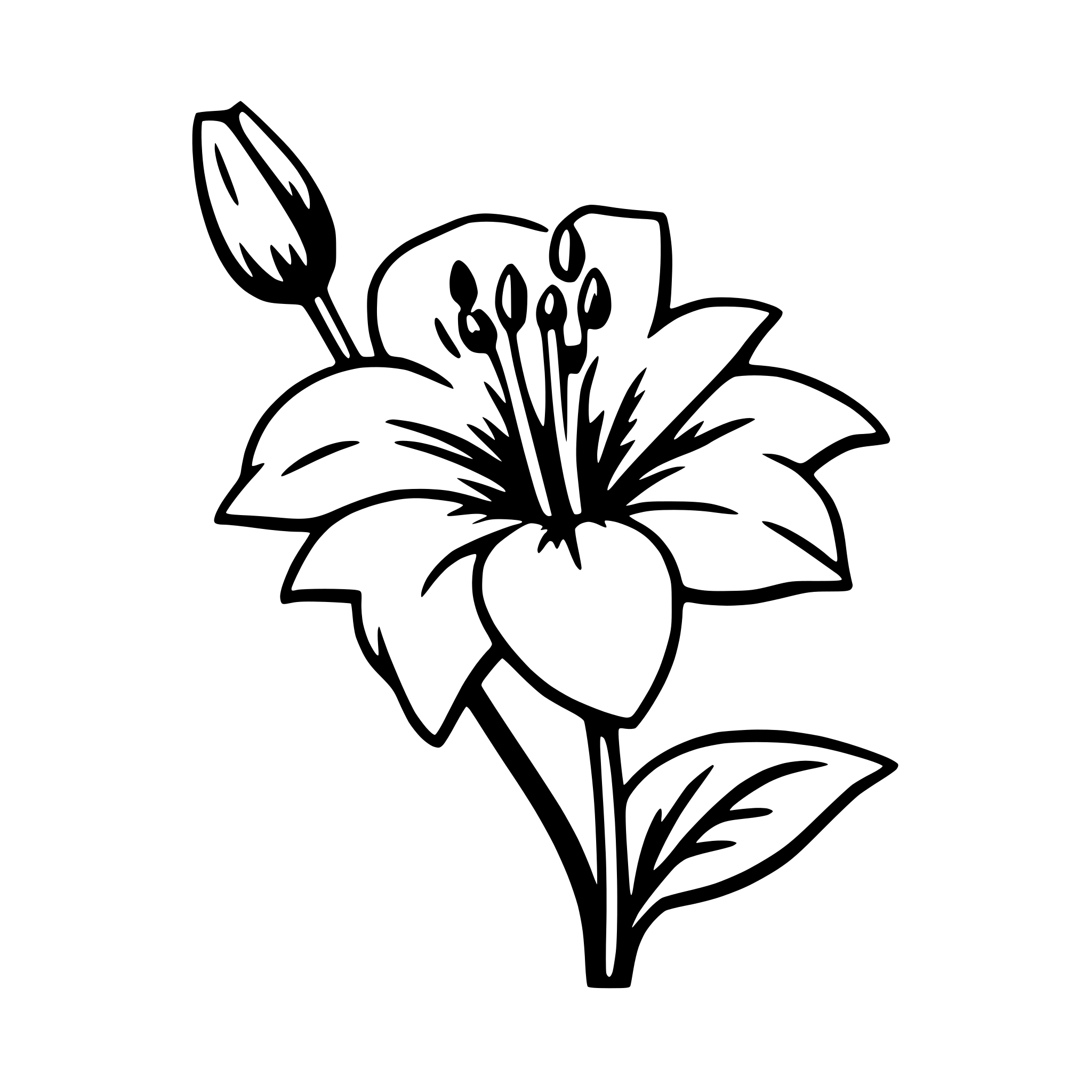 AI-generated SVG of 'lily'