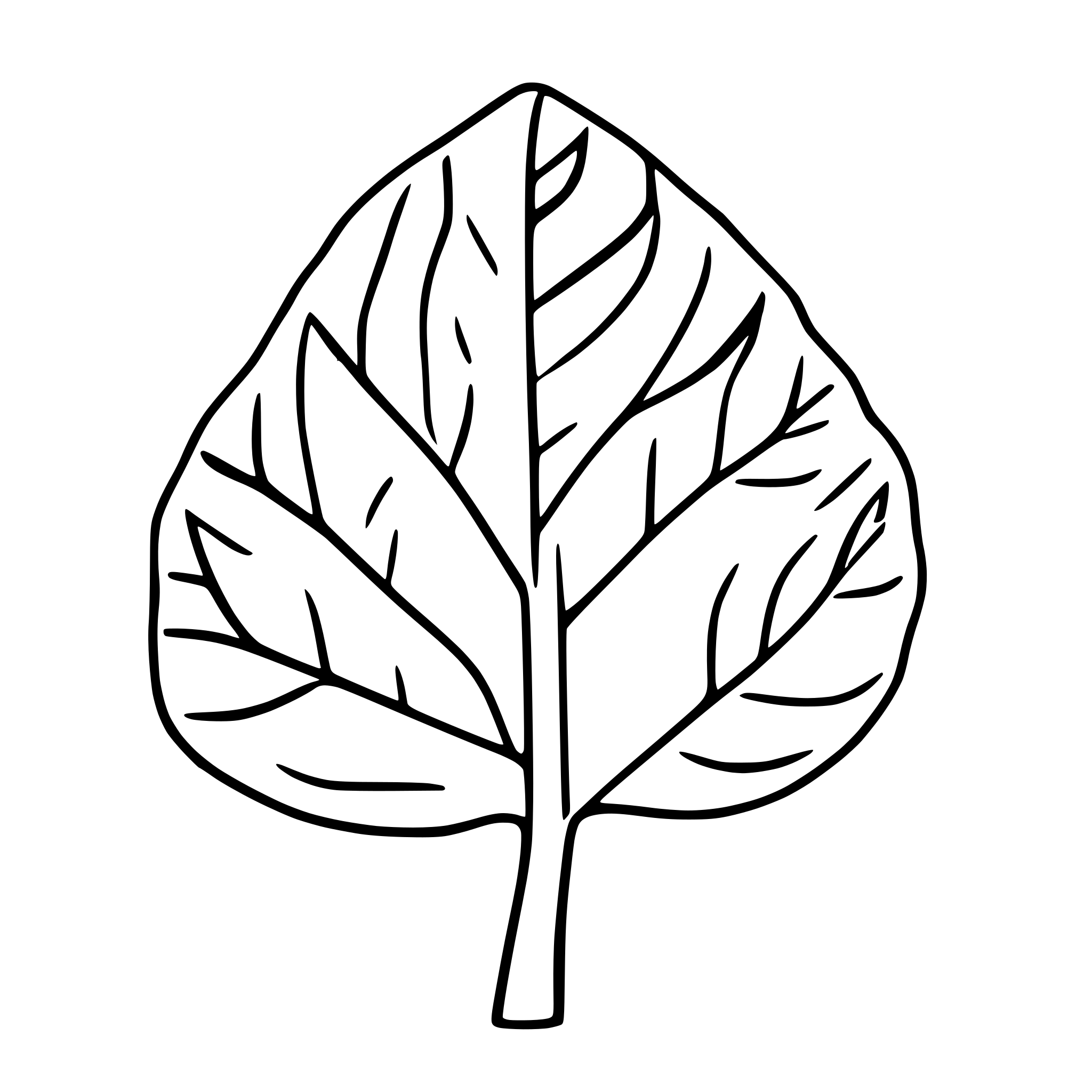 AI-generated SVG of a one soliter tree linden, only a few large heart-shaped leaves