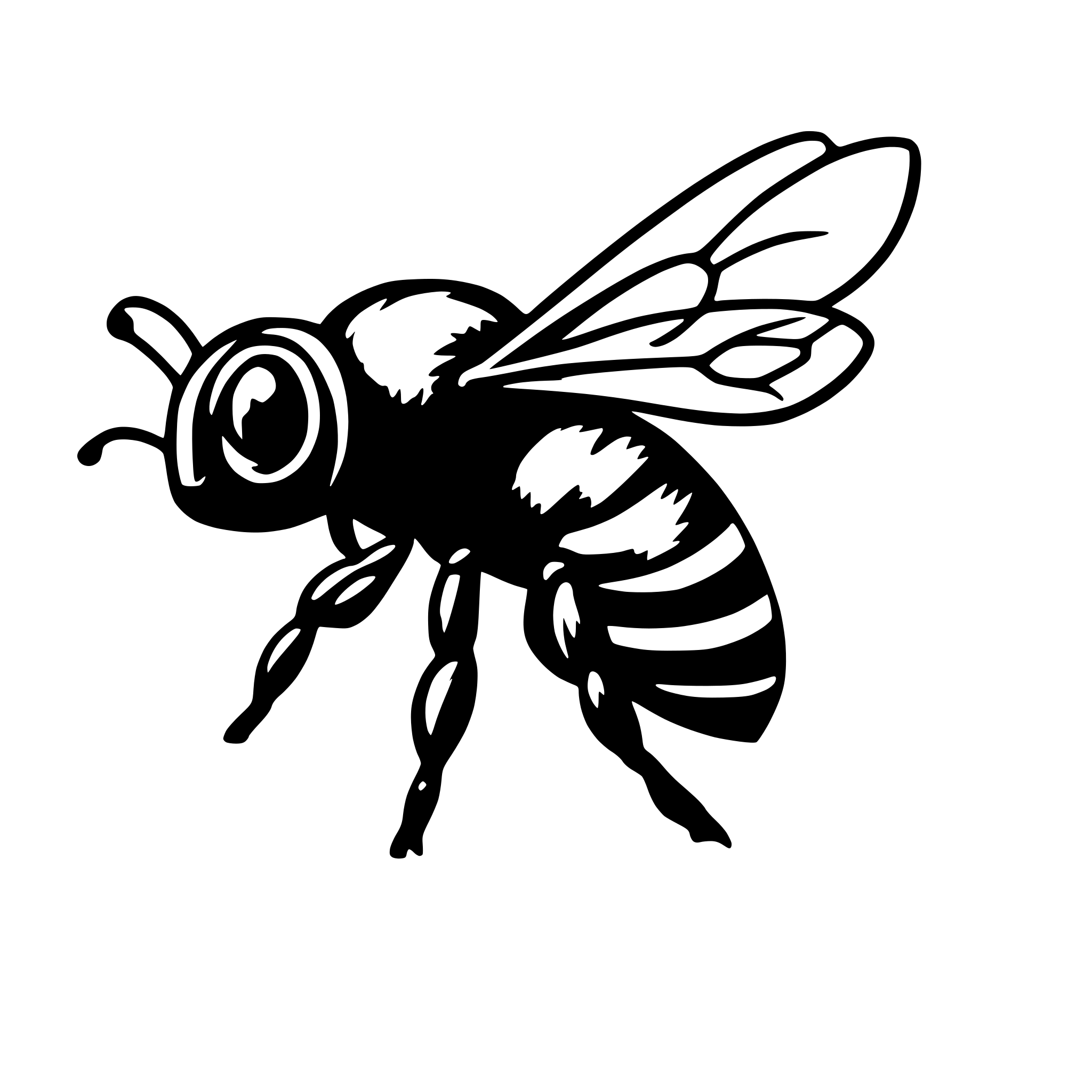 AI-generated SVG of 'bee sketch on paper'