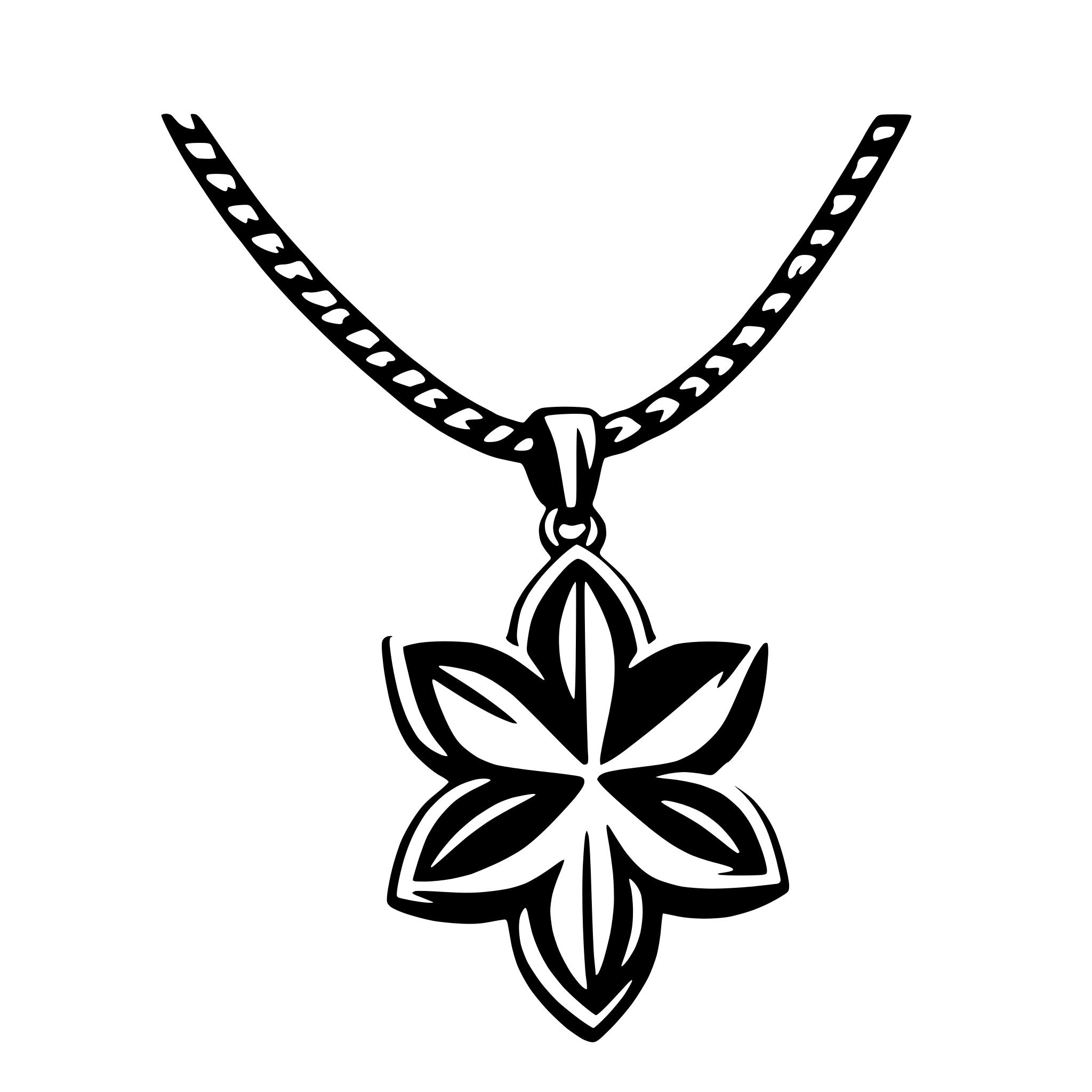 AI-generated SVG of a necklace