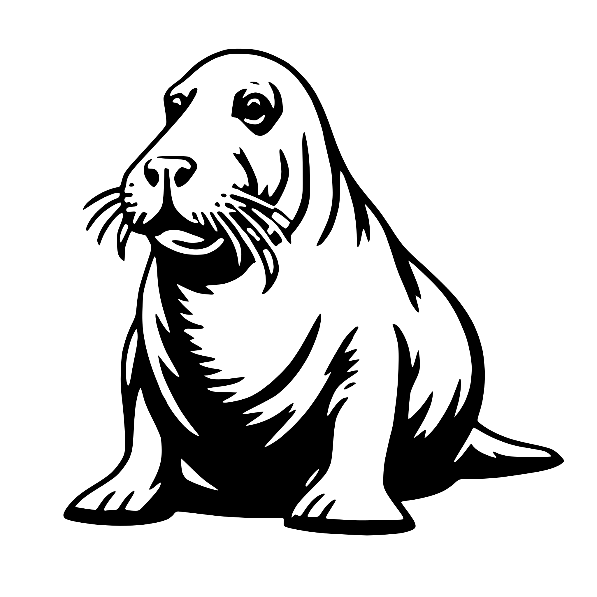 AI-generated SVG of a walrus