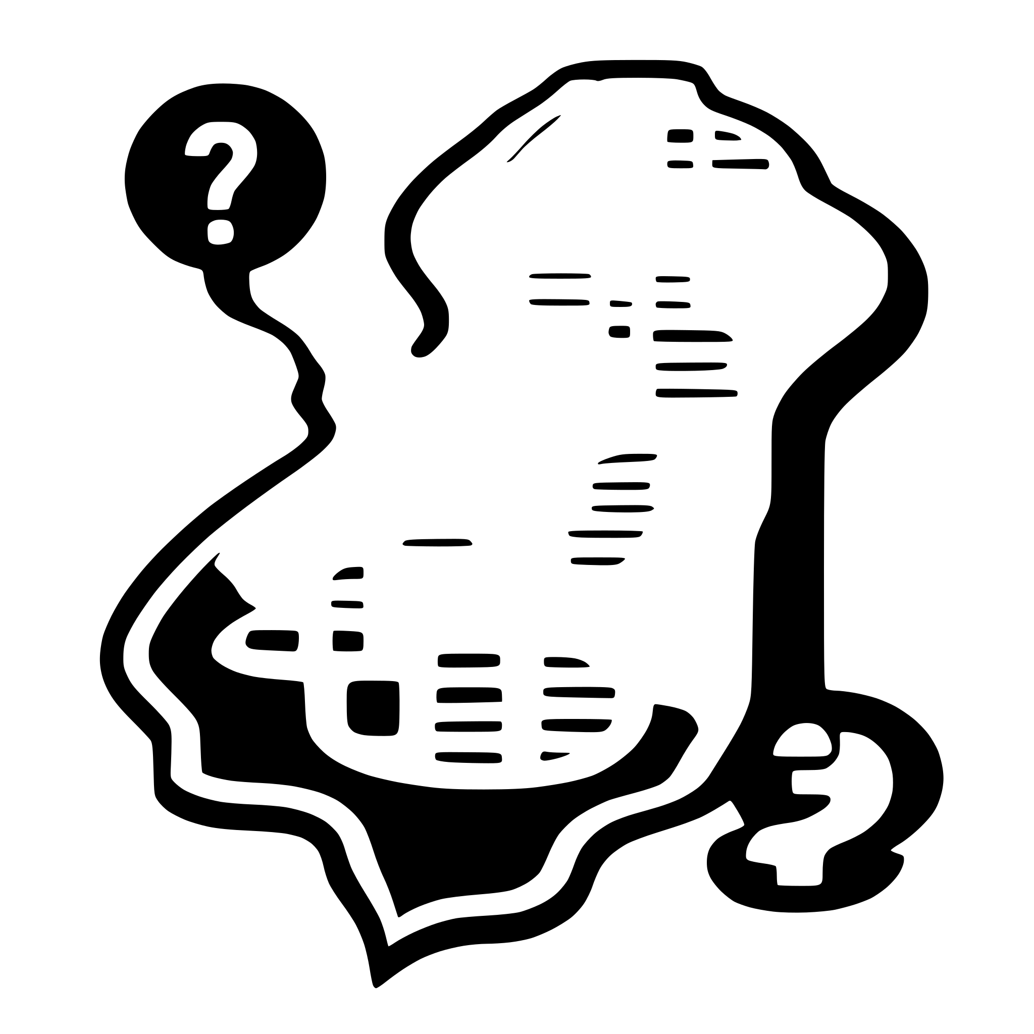 AI-generated SVG of a maps with a question mark