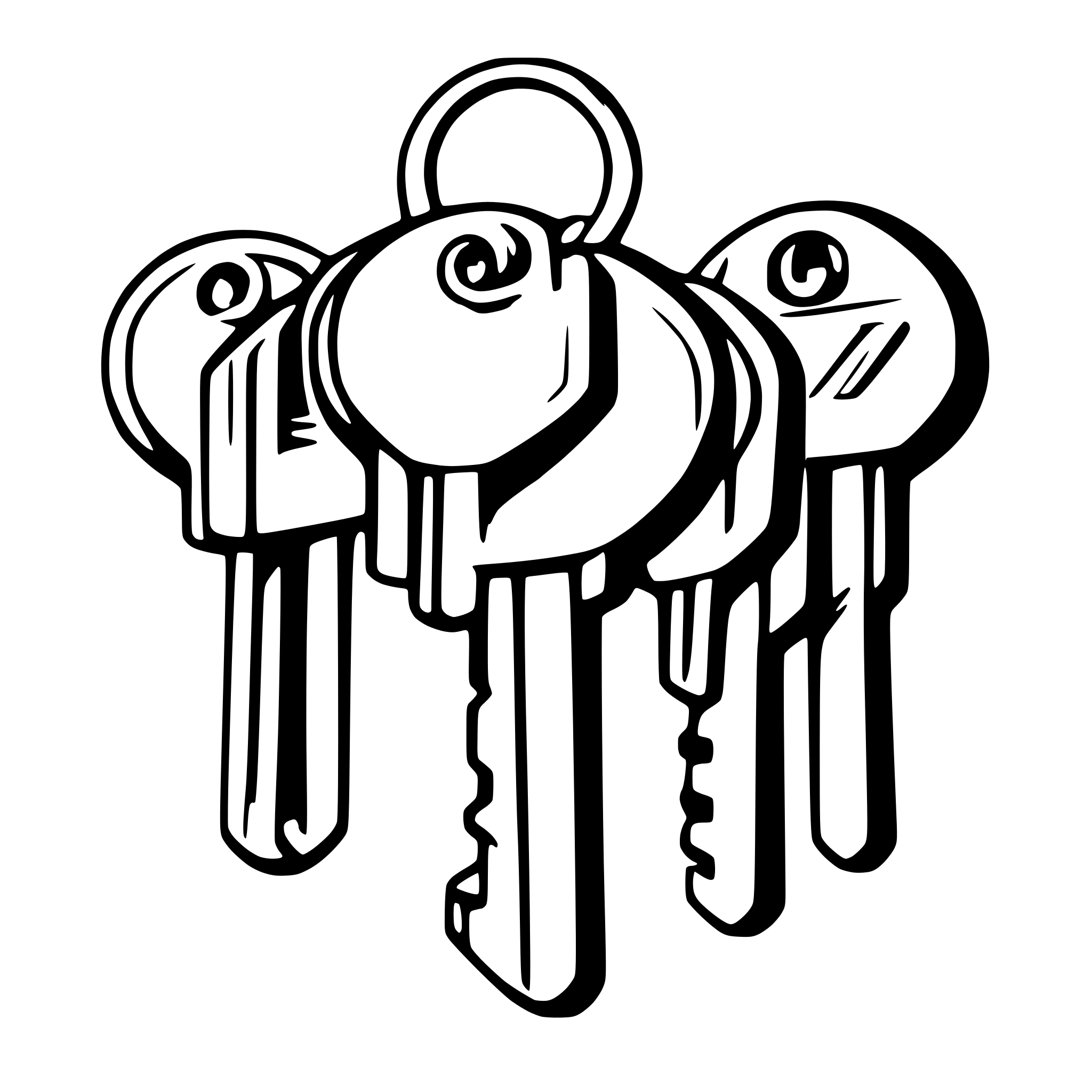 Random Key Svg SVG Bundle for 'funky drawing of a bunch of keys' | AI-Generated Vector ...