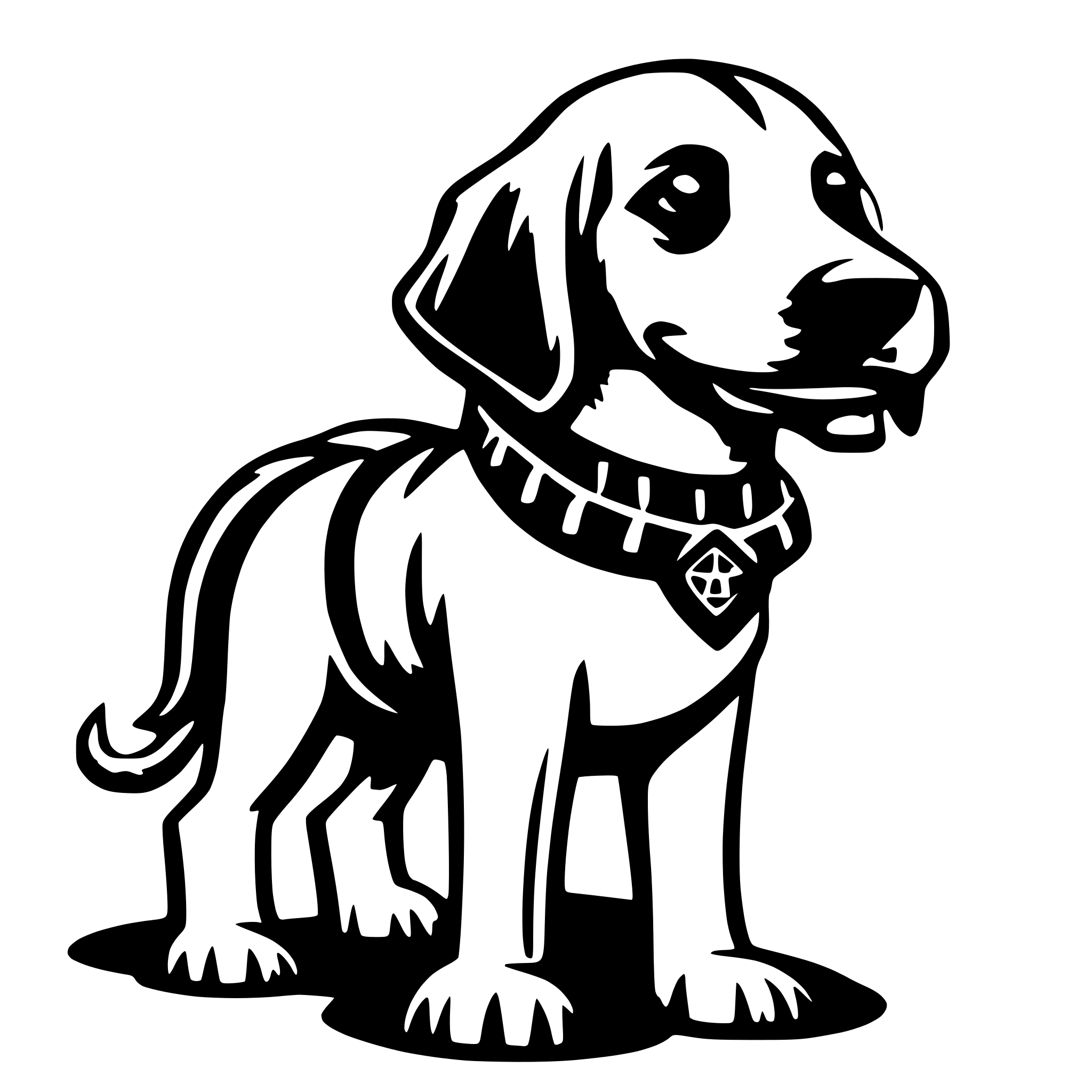 AI-generated SVG of 'crypto hydra dog'