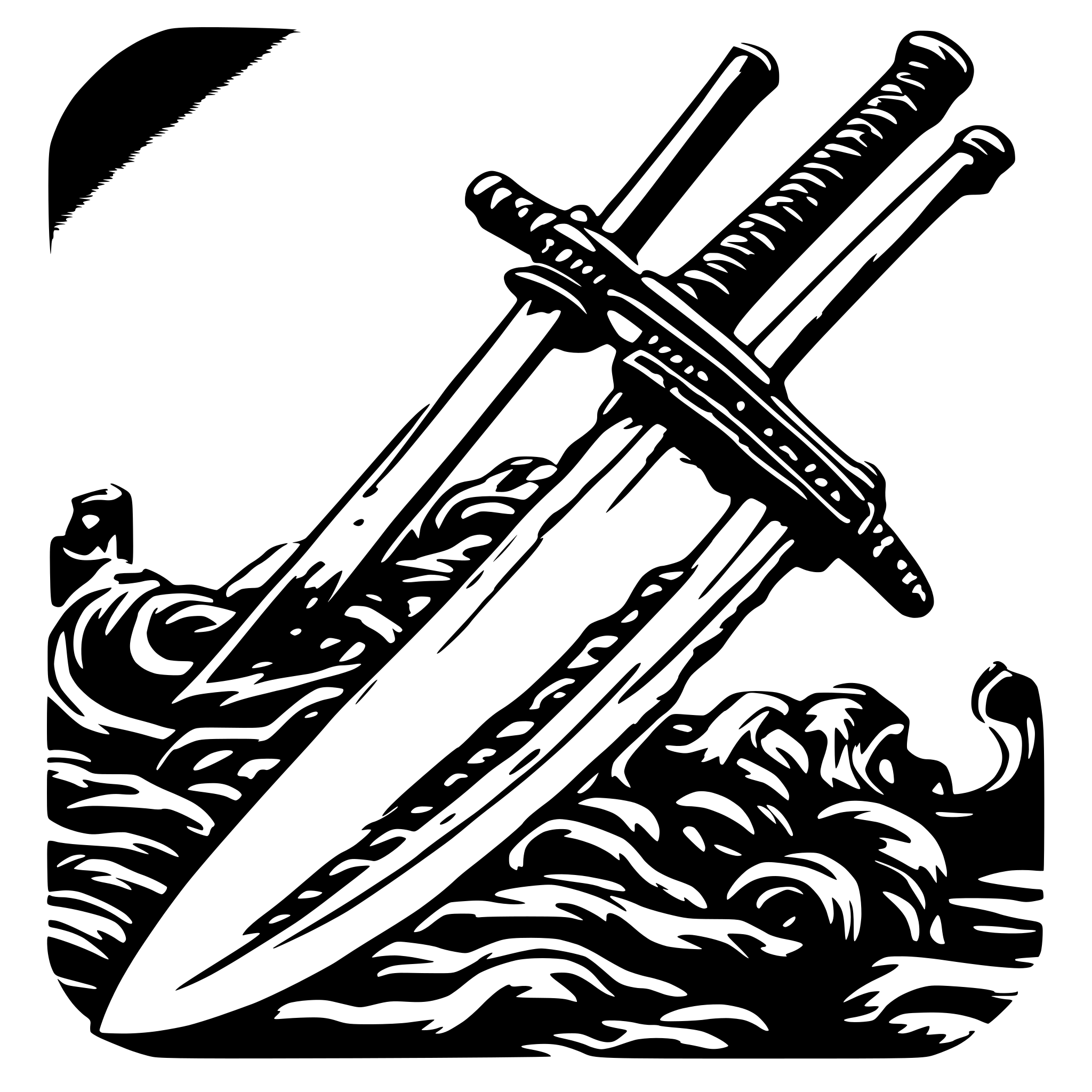 AI-generated SVG of a Japanese Sword Katana