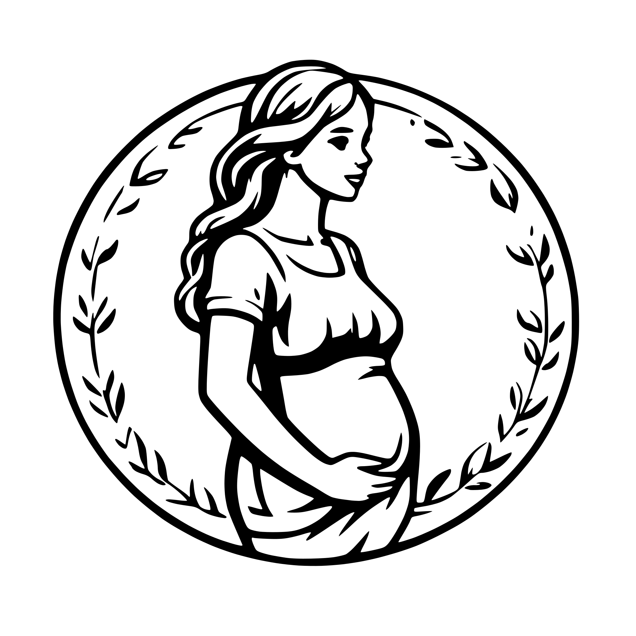 AI-generated SVG of 'pregnant woman support'