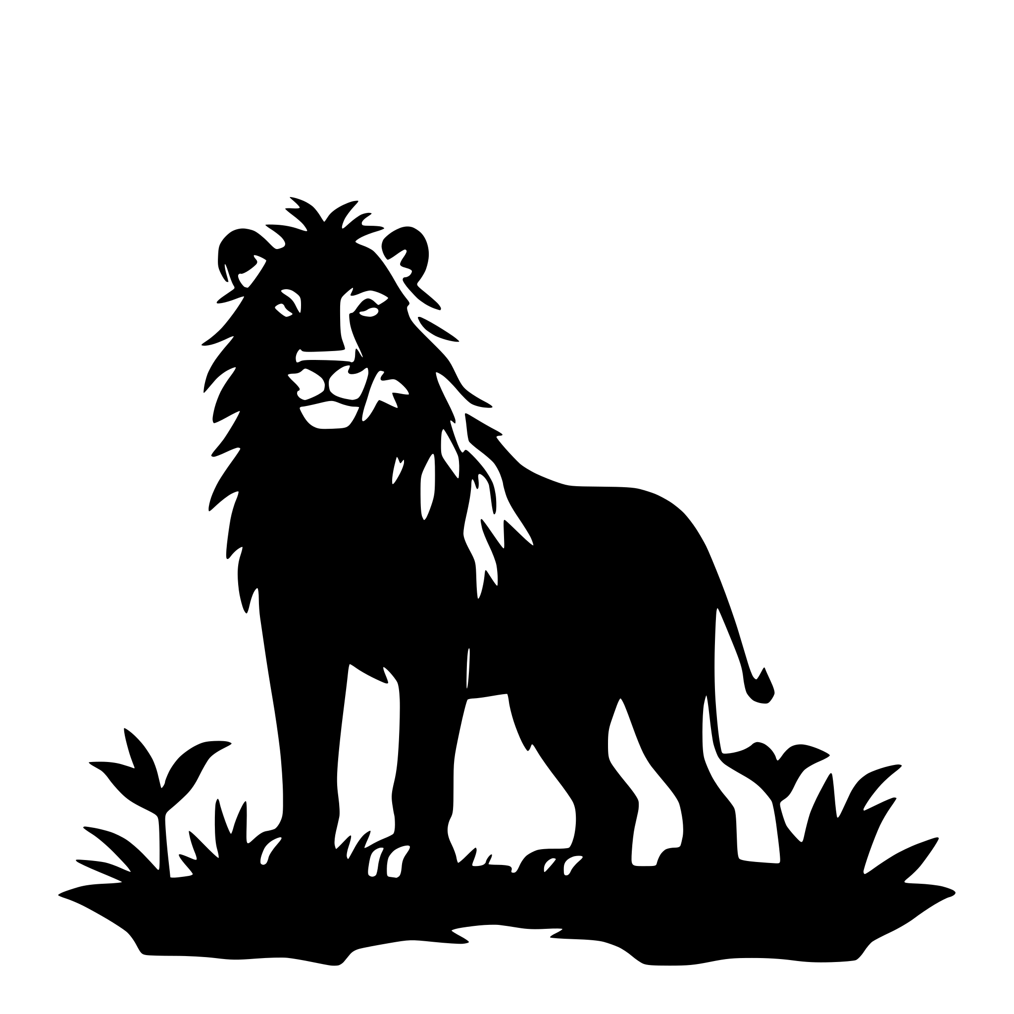 AI-generated SVG of a Lion in Jungle