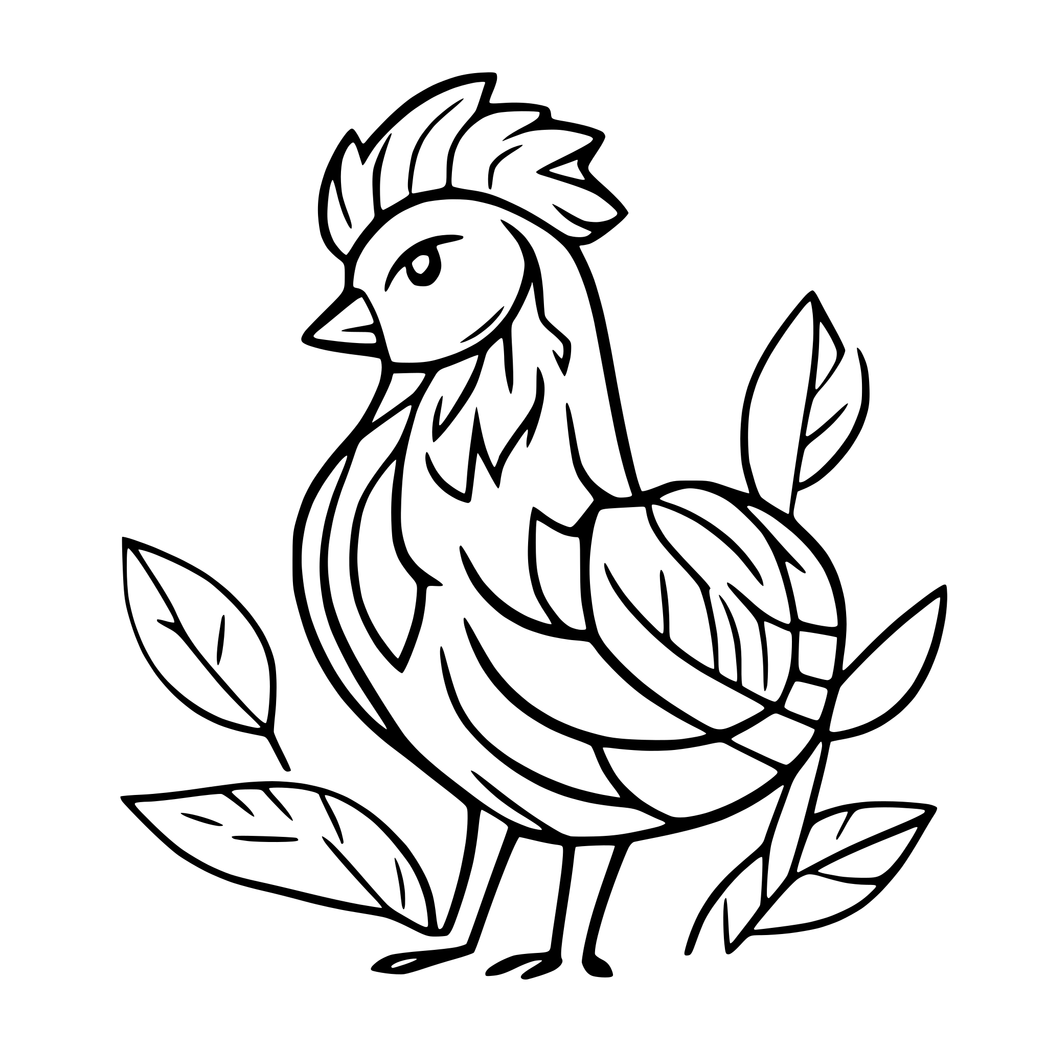 AI-generated SVG of a cock