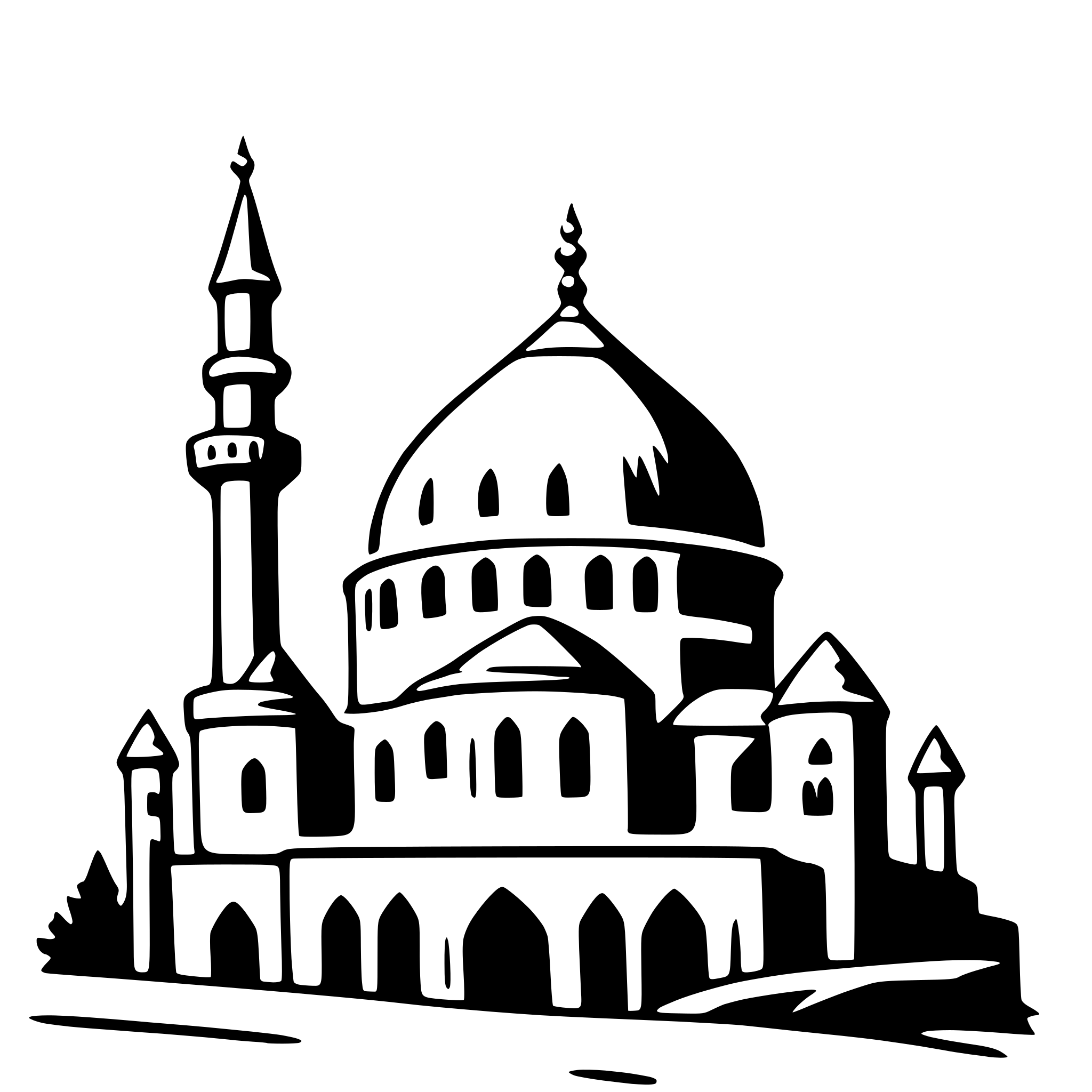 AI-generated SVG of a blue mosque