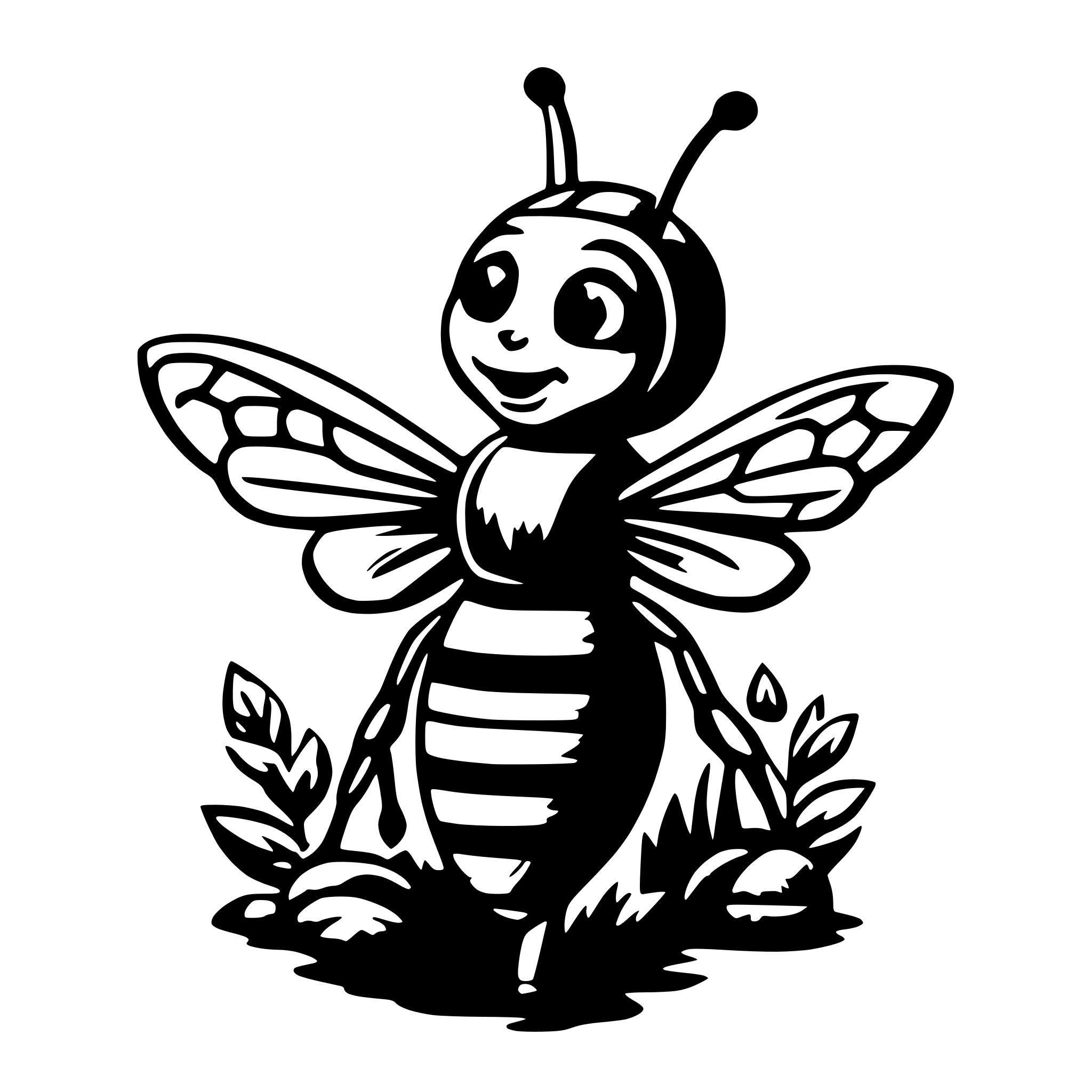 AI-generated SVG of a Bee Queen