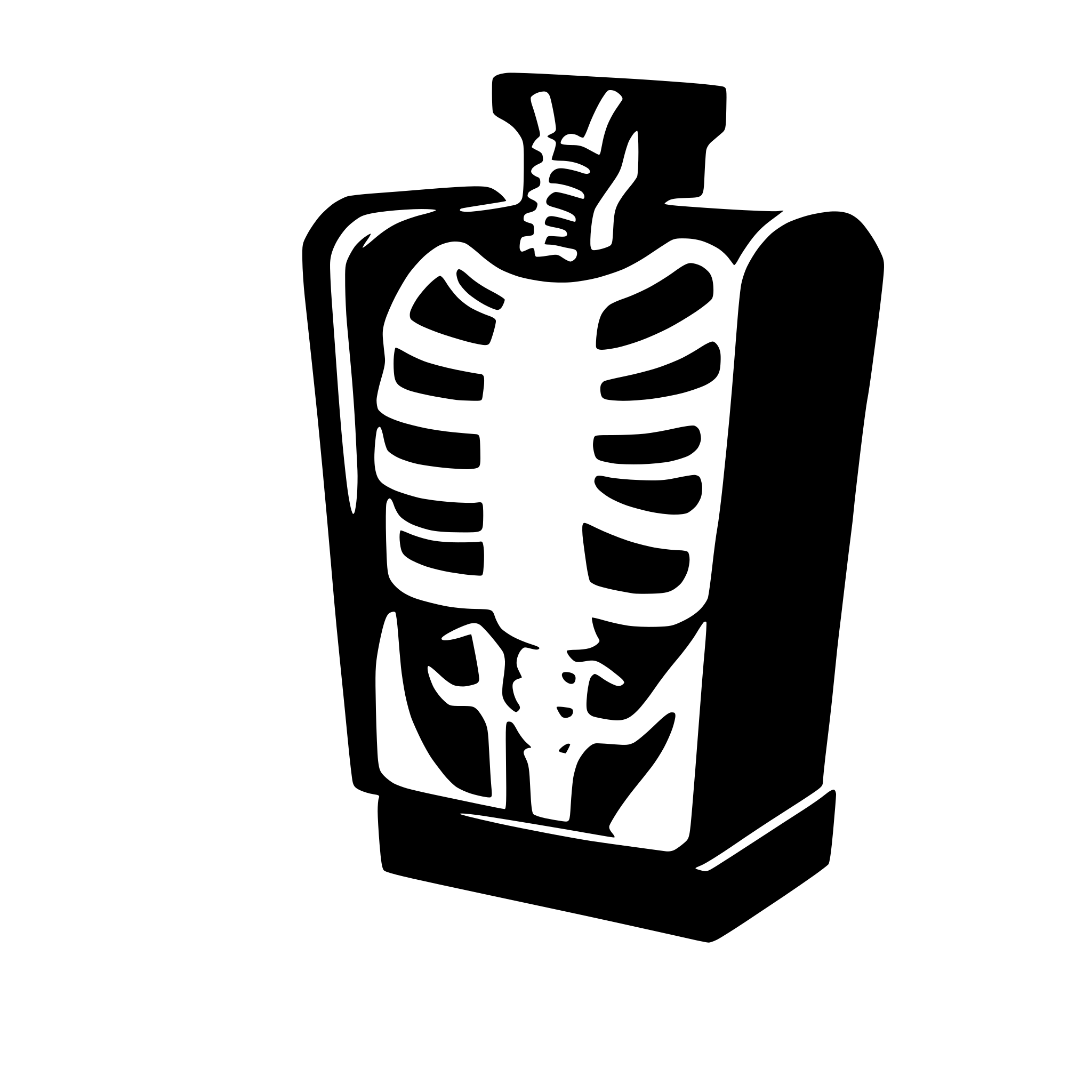 AI-generated SVG of a chest x ray