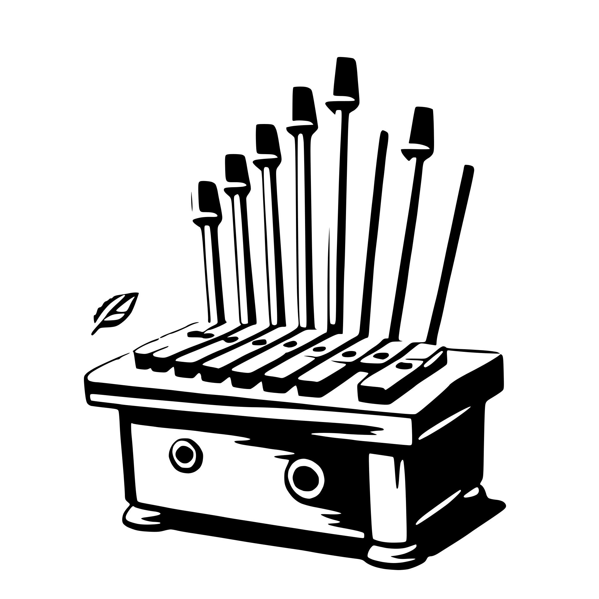 AI-generated SVG of 'xerus with xylophone'