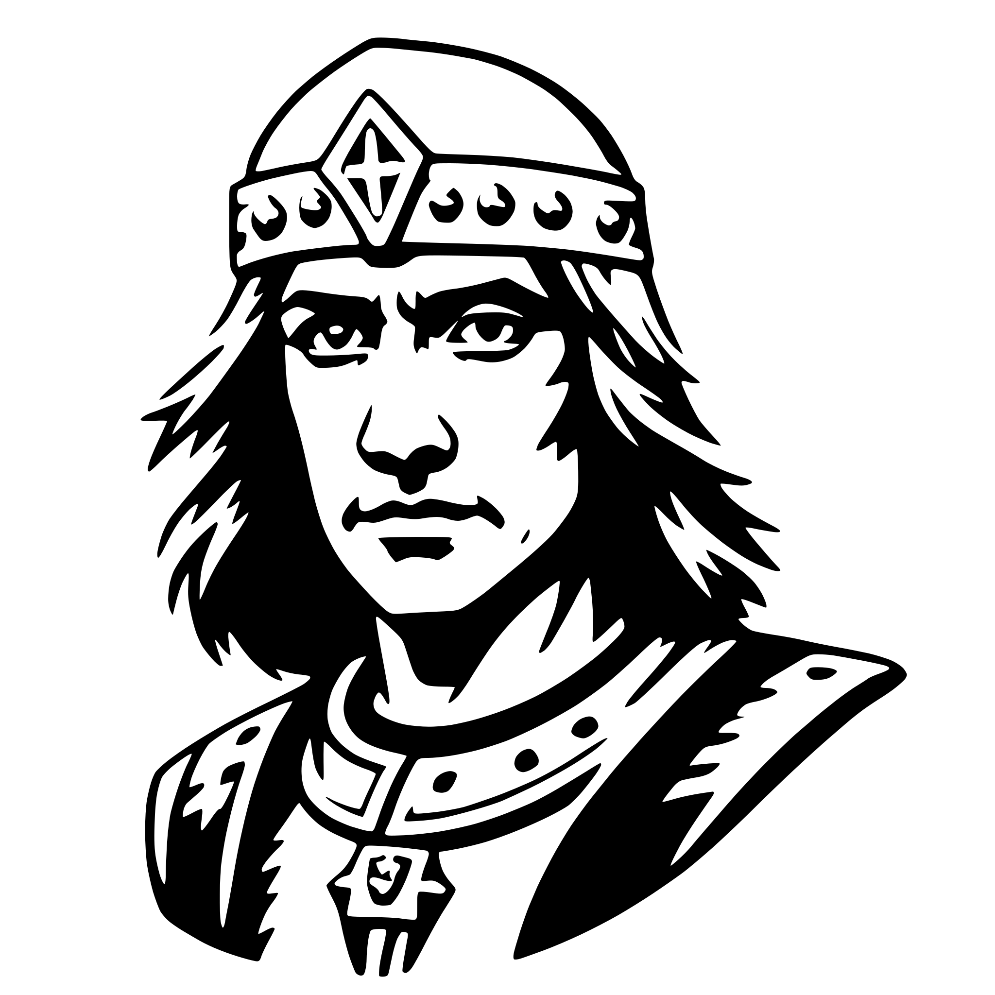 AI-generated SVG of 'attila the hun'