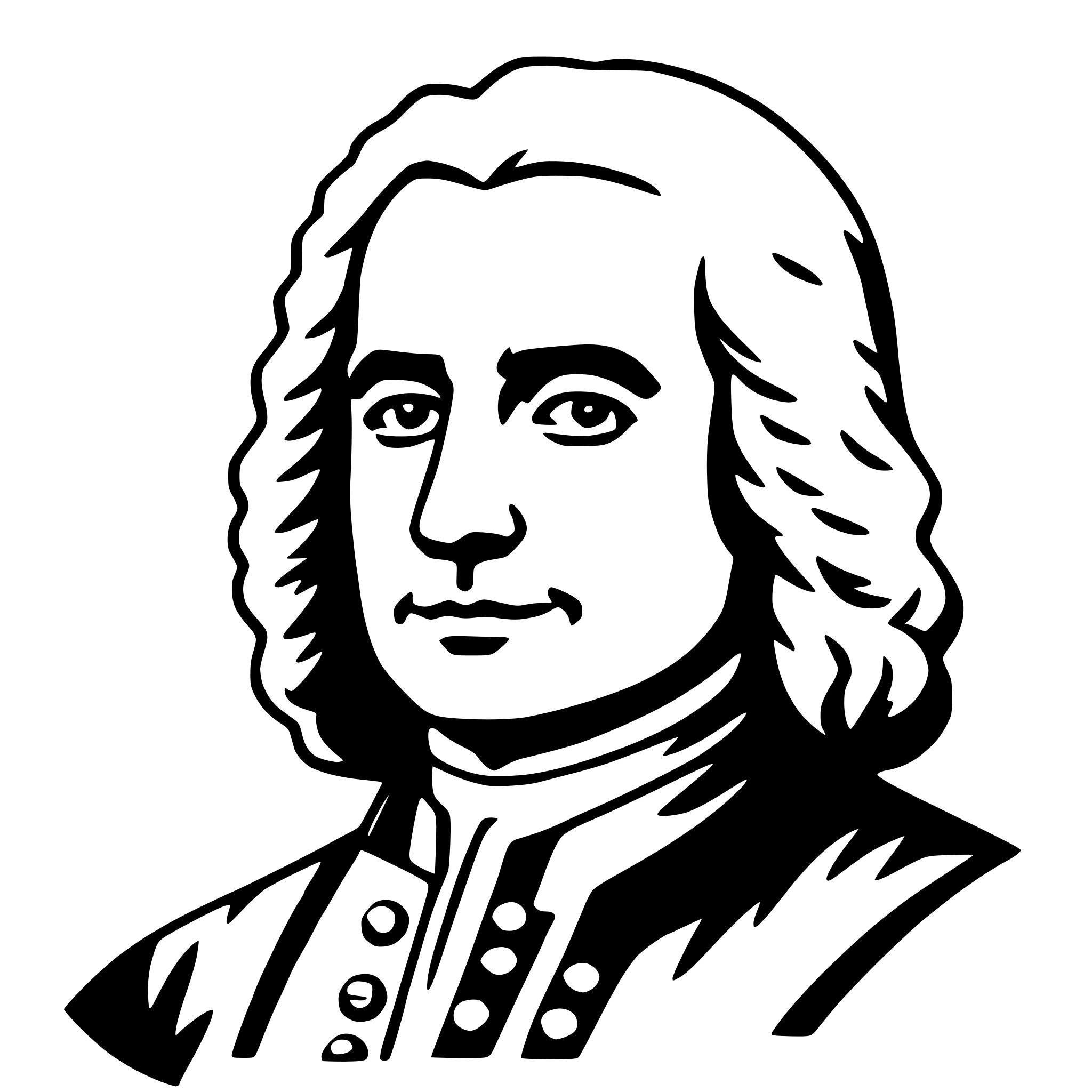AI-generated SVG of a johann sebastian bach