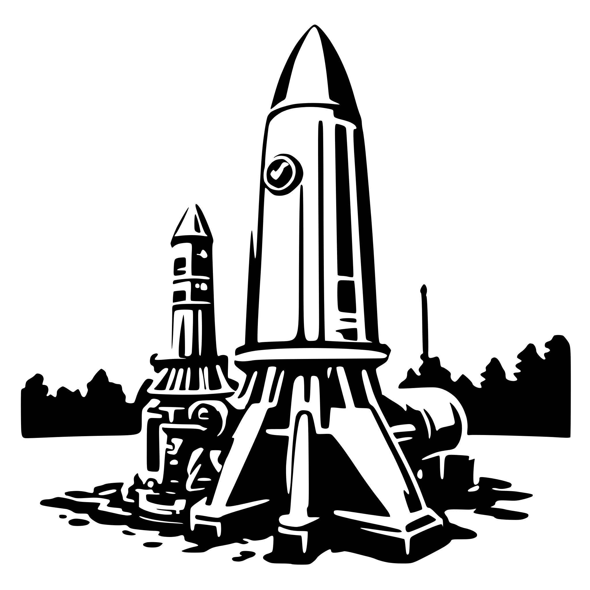 AI-generated SVG of 'rocket engine'