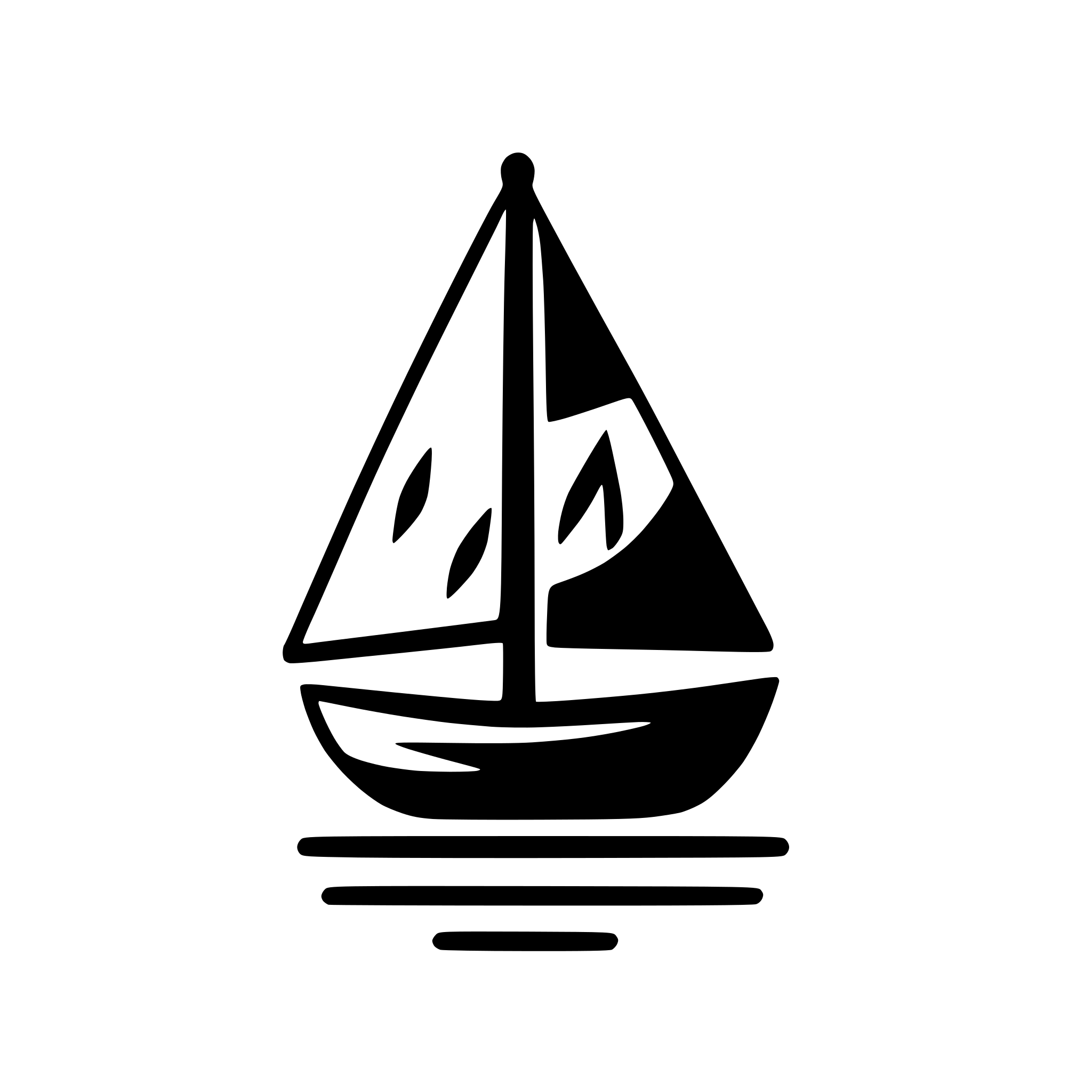 AI-generated SVG of 'sailboat on calm water'