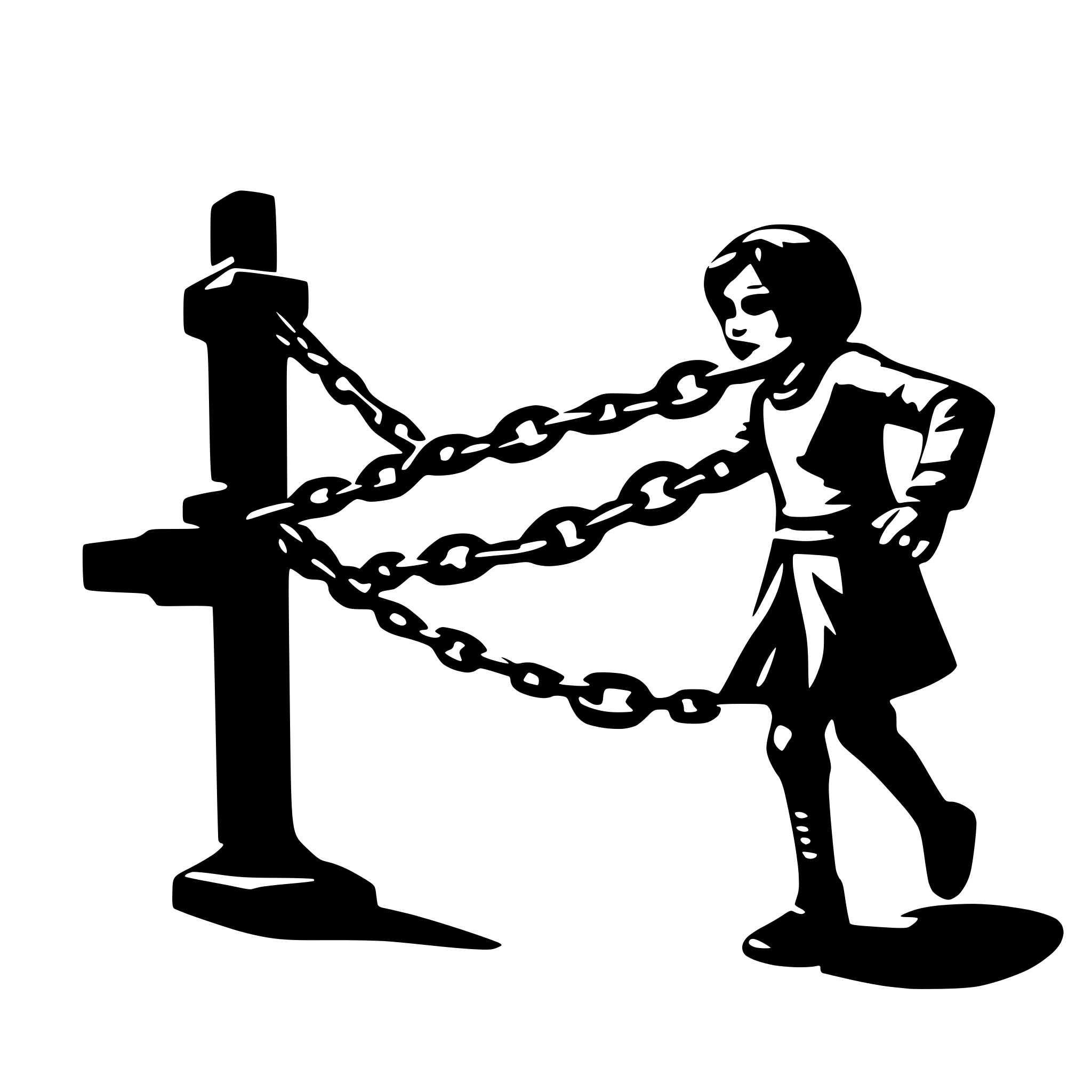 AI-generated SVG of a breaking chains