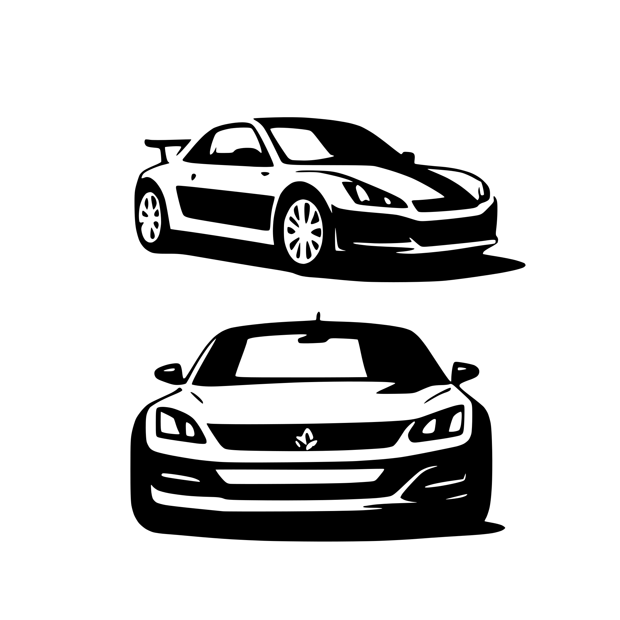 AI-generated SVG of a car sportive logo side profile minimalistic no background