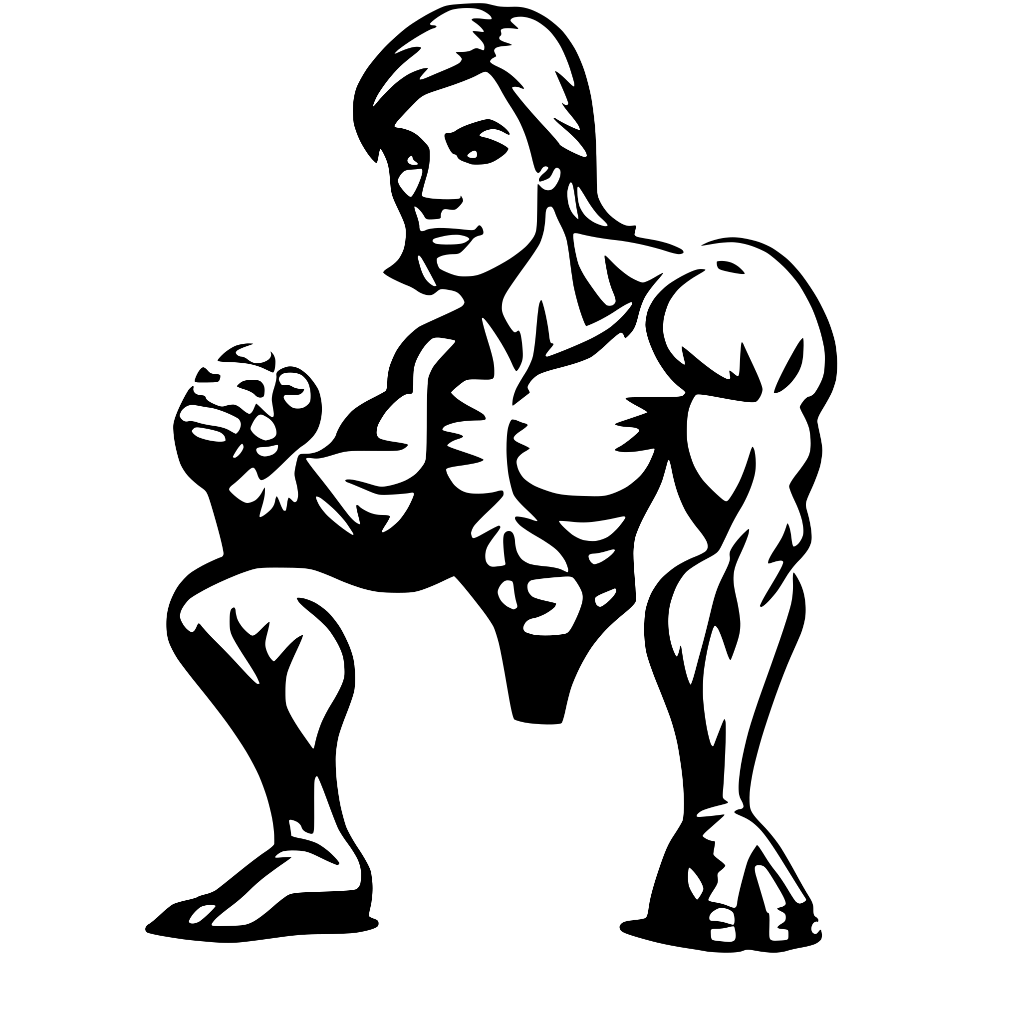 AI-generated SVG of a bodybuilder