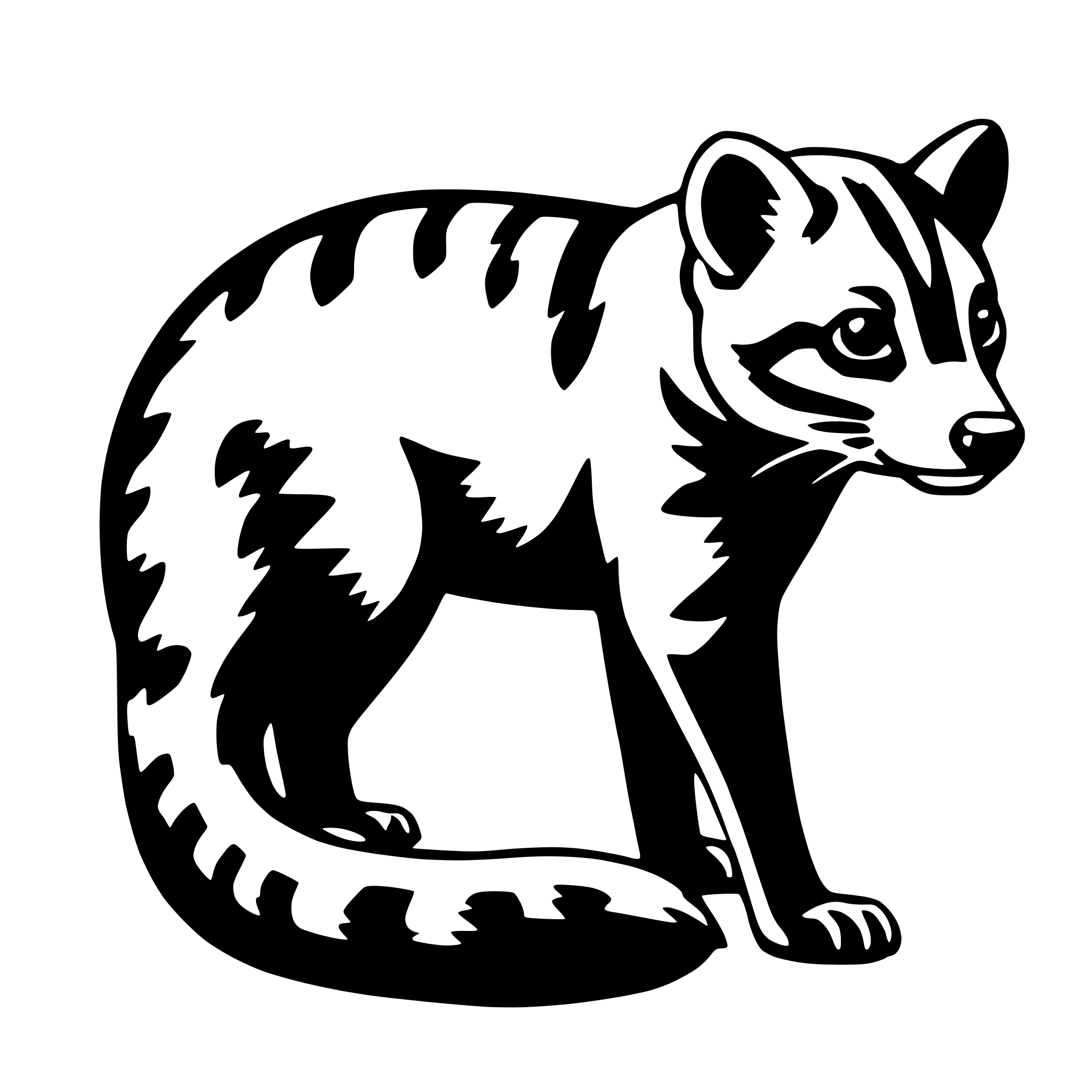 AI-generated SVG of a civet