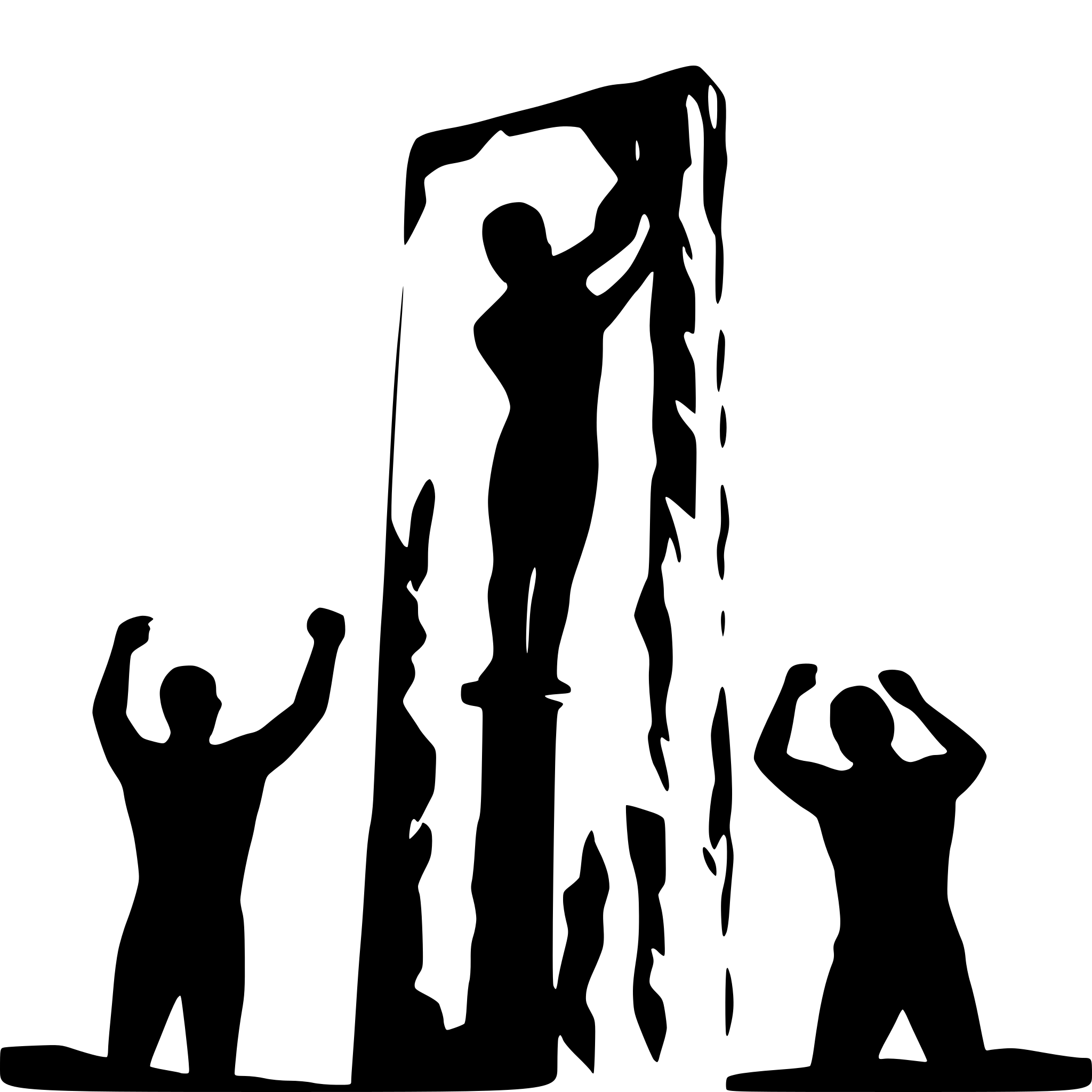 AI-generated SVG of a a group of strong greek men, struggling to hold up a vertical slab of granite, in the style of old greek philosophy