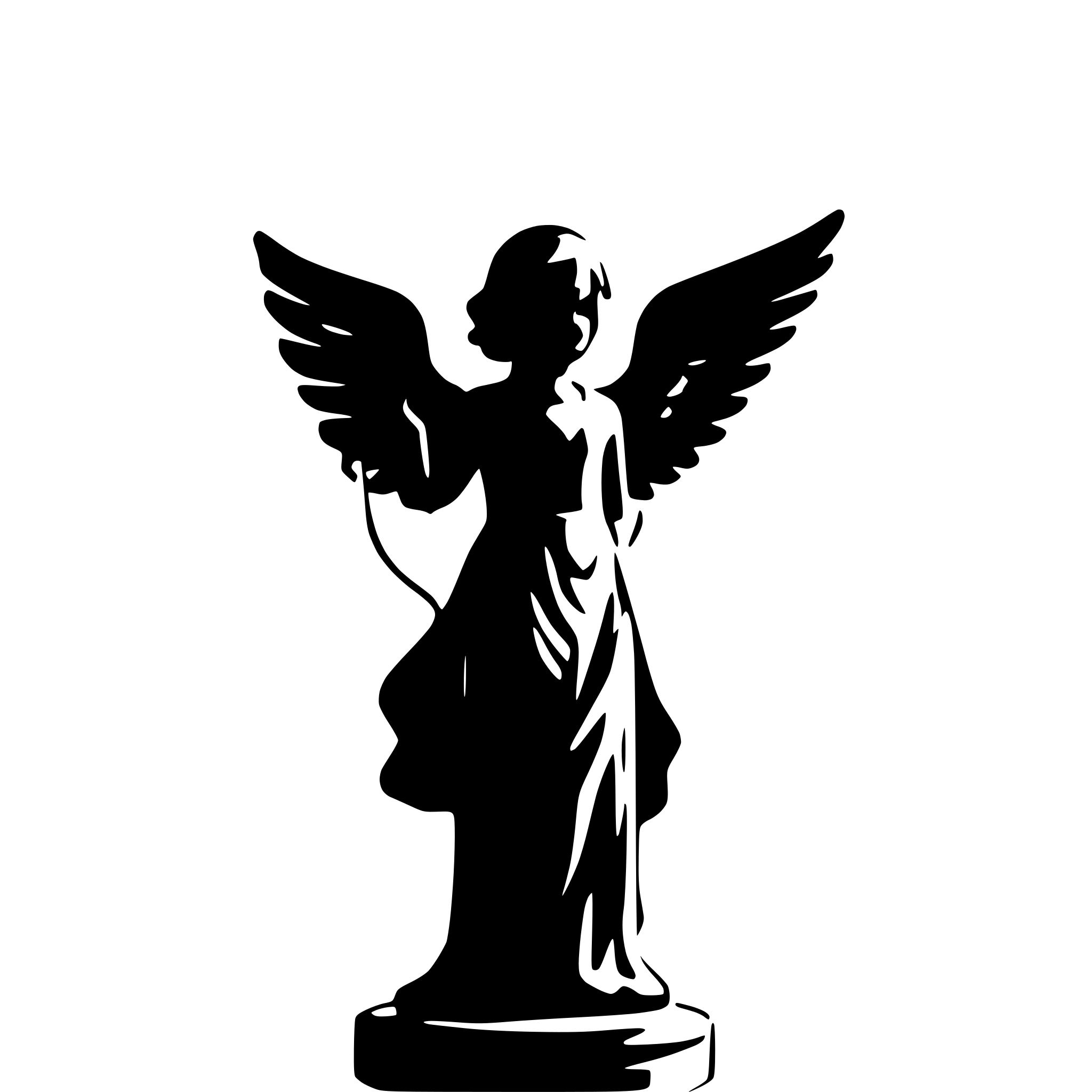 AI-generated SVG of a angel statue silhouette