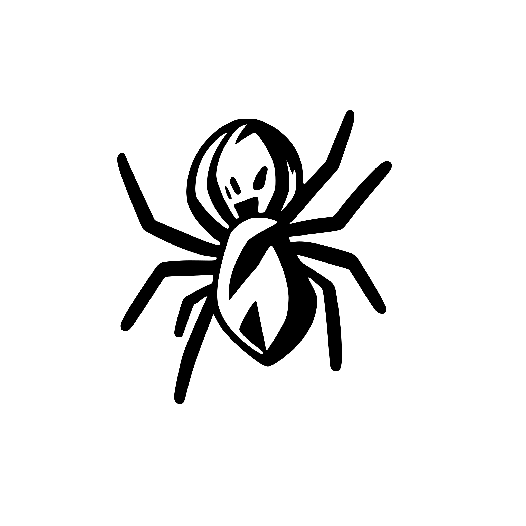 AI-generated SVG of 'spider, anatomicly right, web'