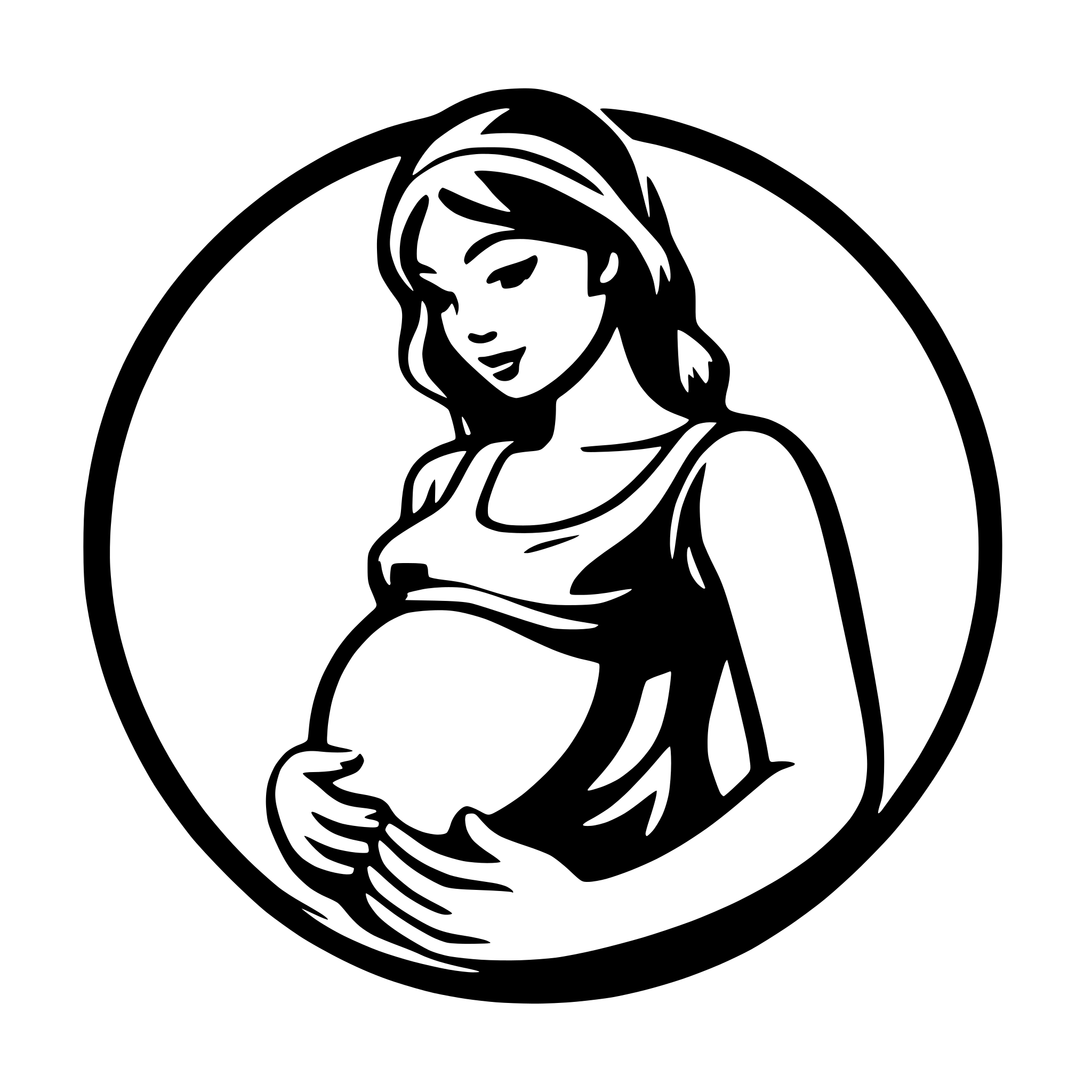 AI-generated SVG of 'pregnant woman support'
