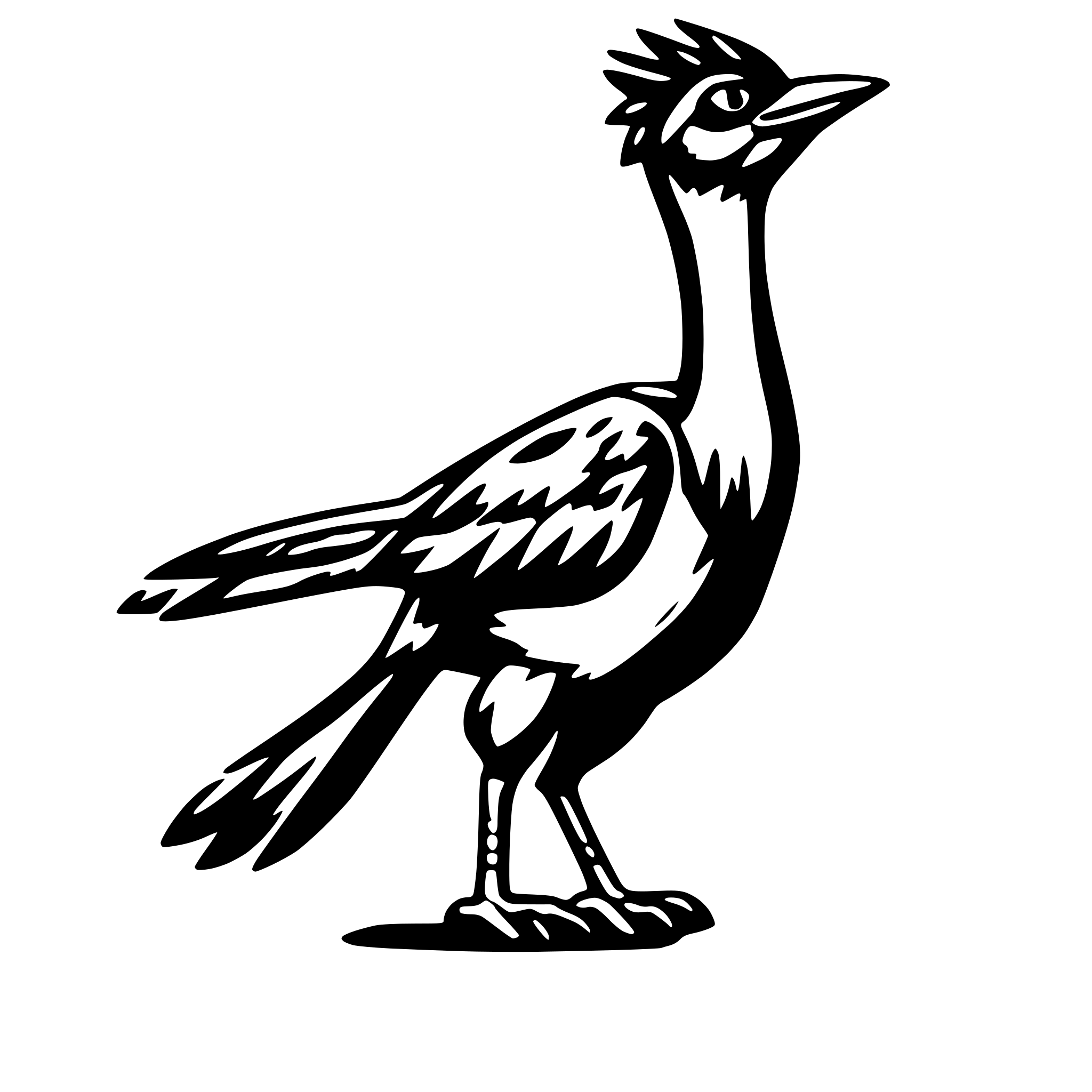 AI-generated SVG of a road runner