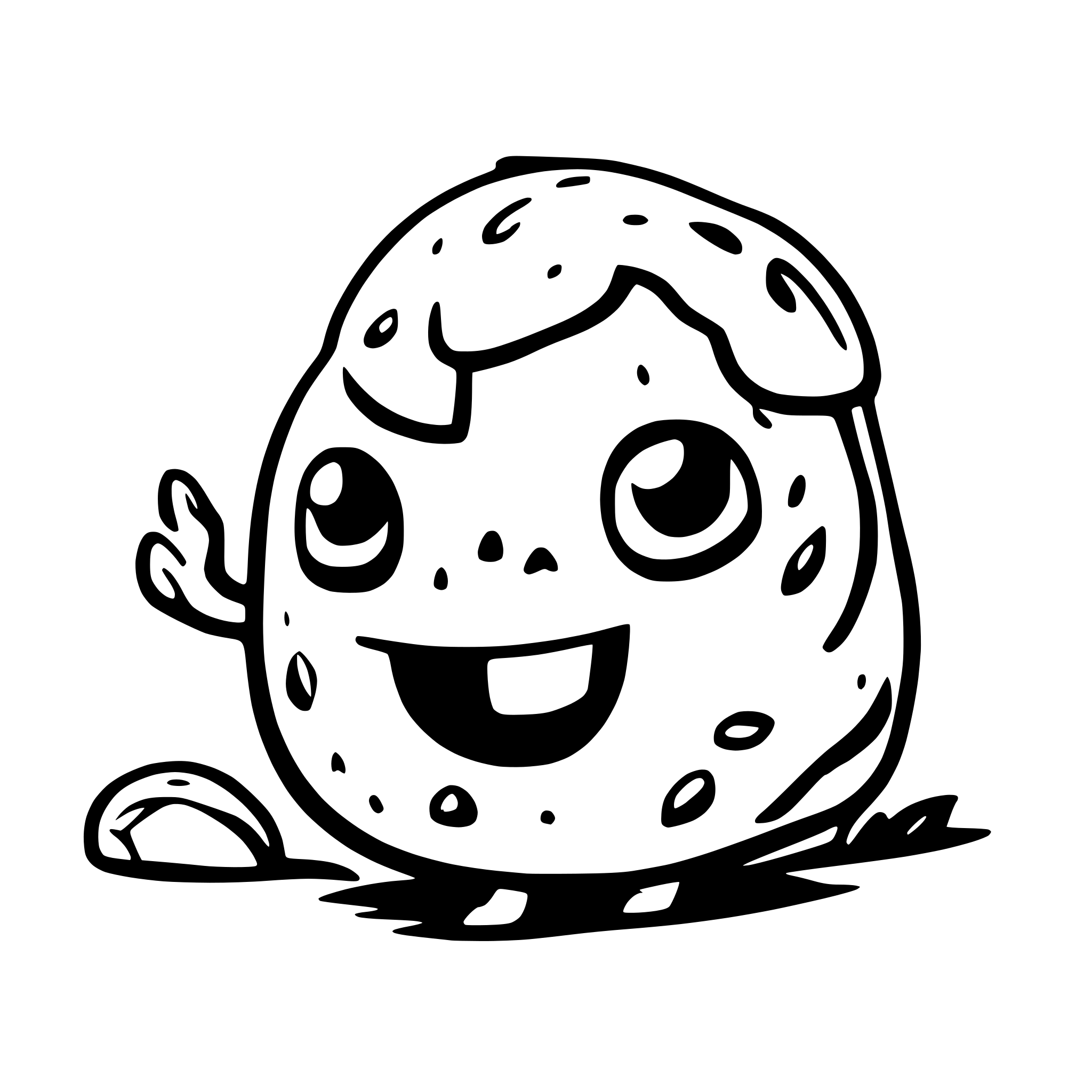 AI-generated SVG of 'Giant potato monster'
