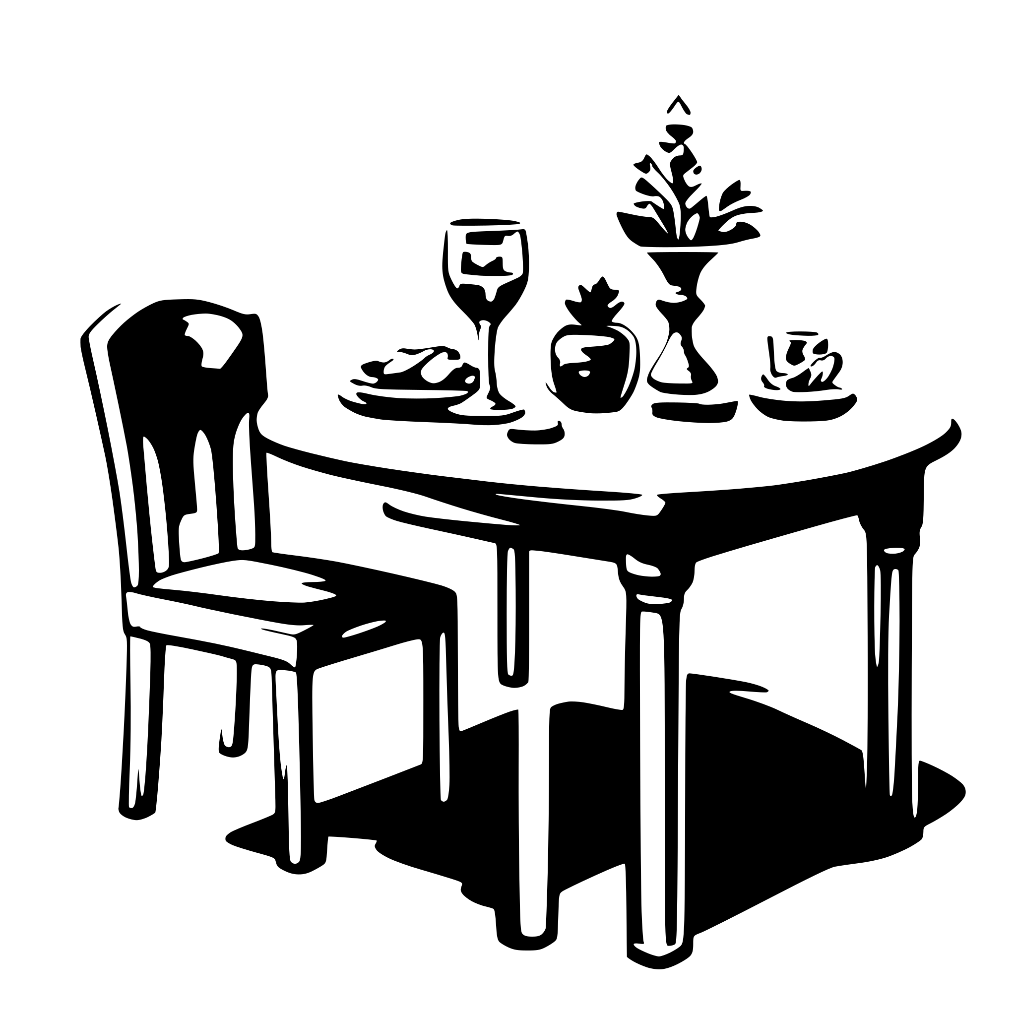 AI-generated SVG of a dining table