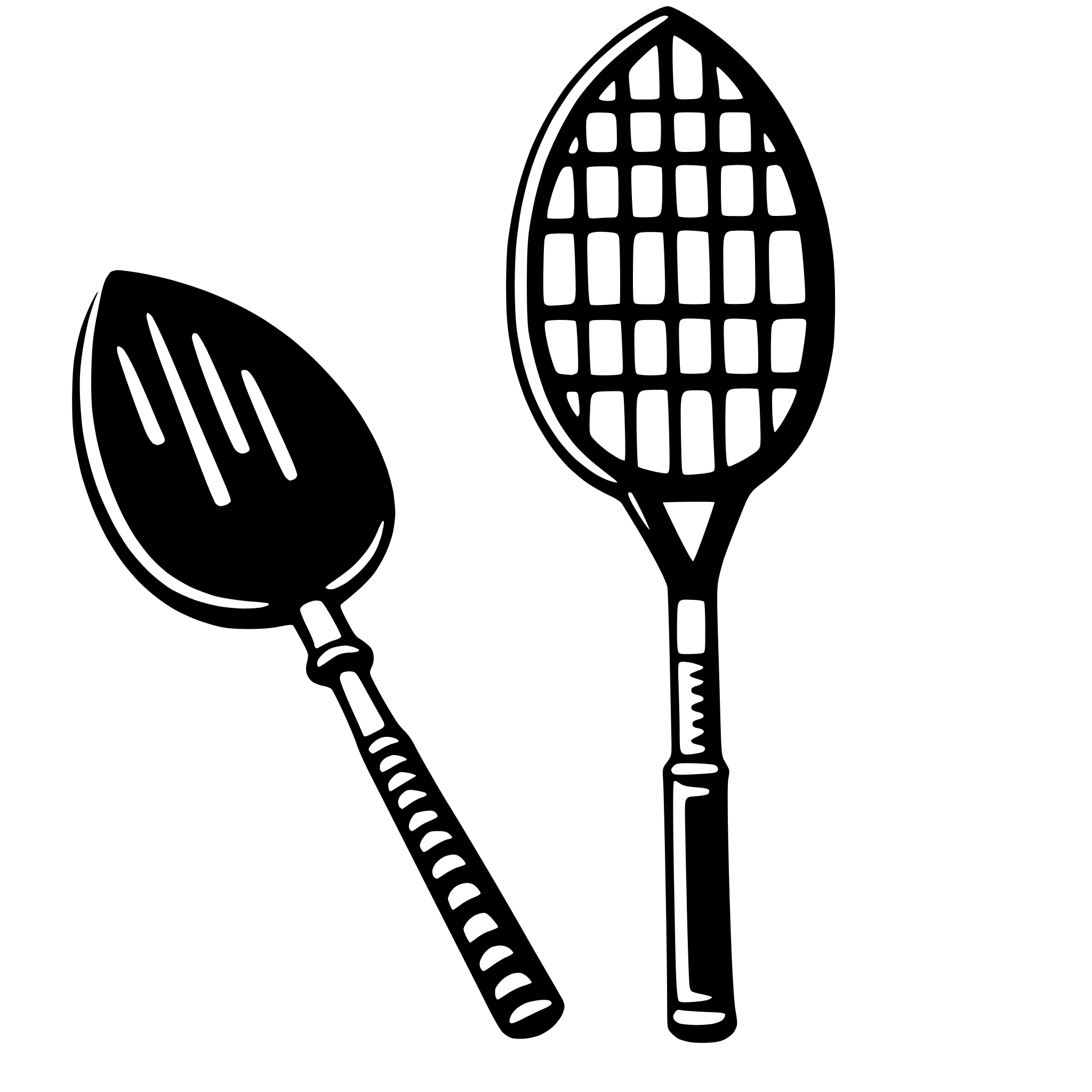 AI-generated SVG of a racket