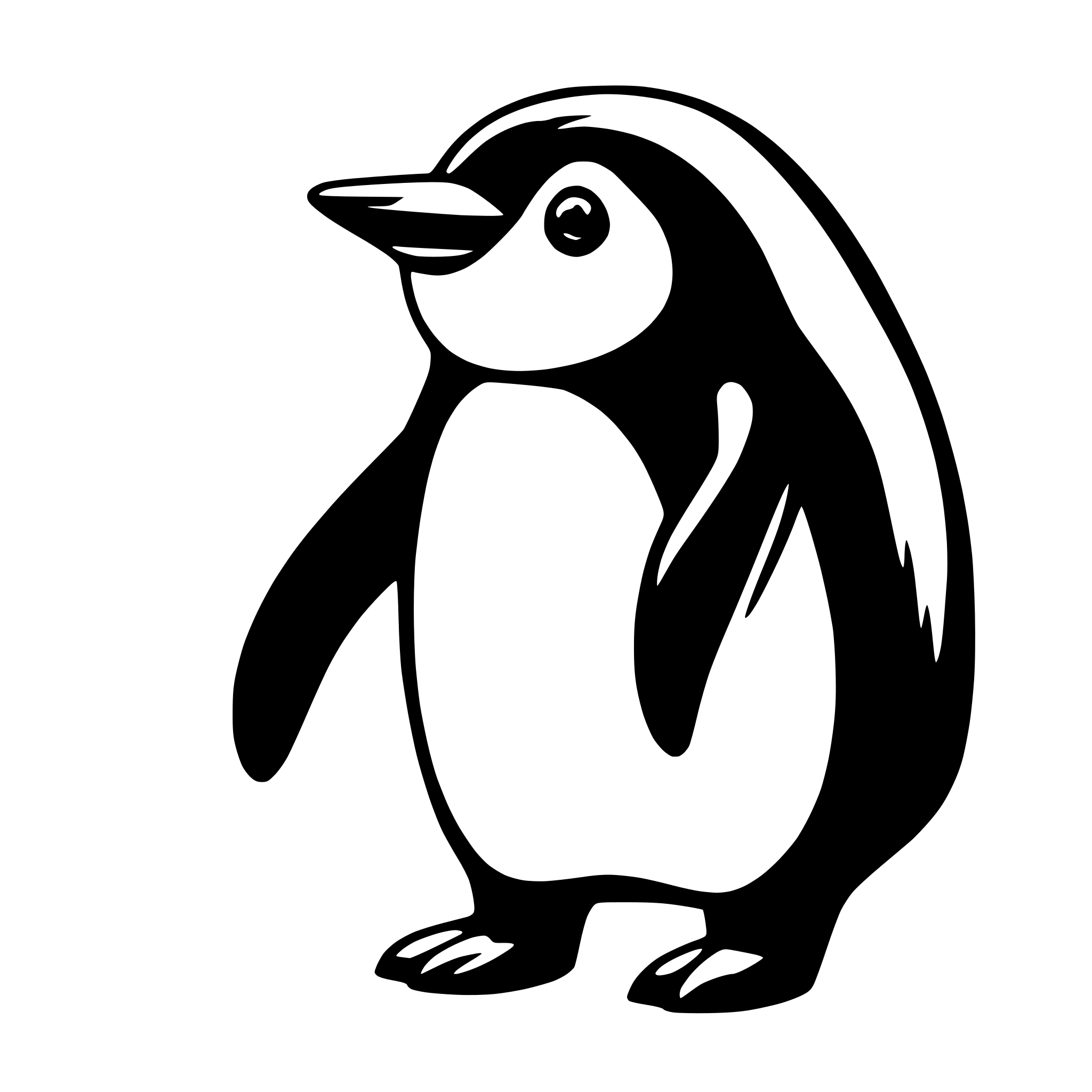 AI-generated SVG of a happy penguin