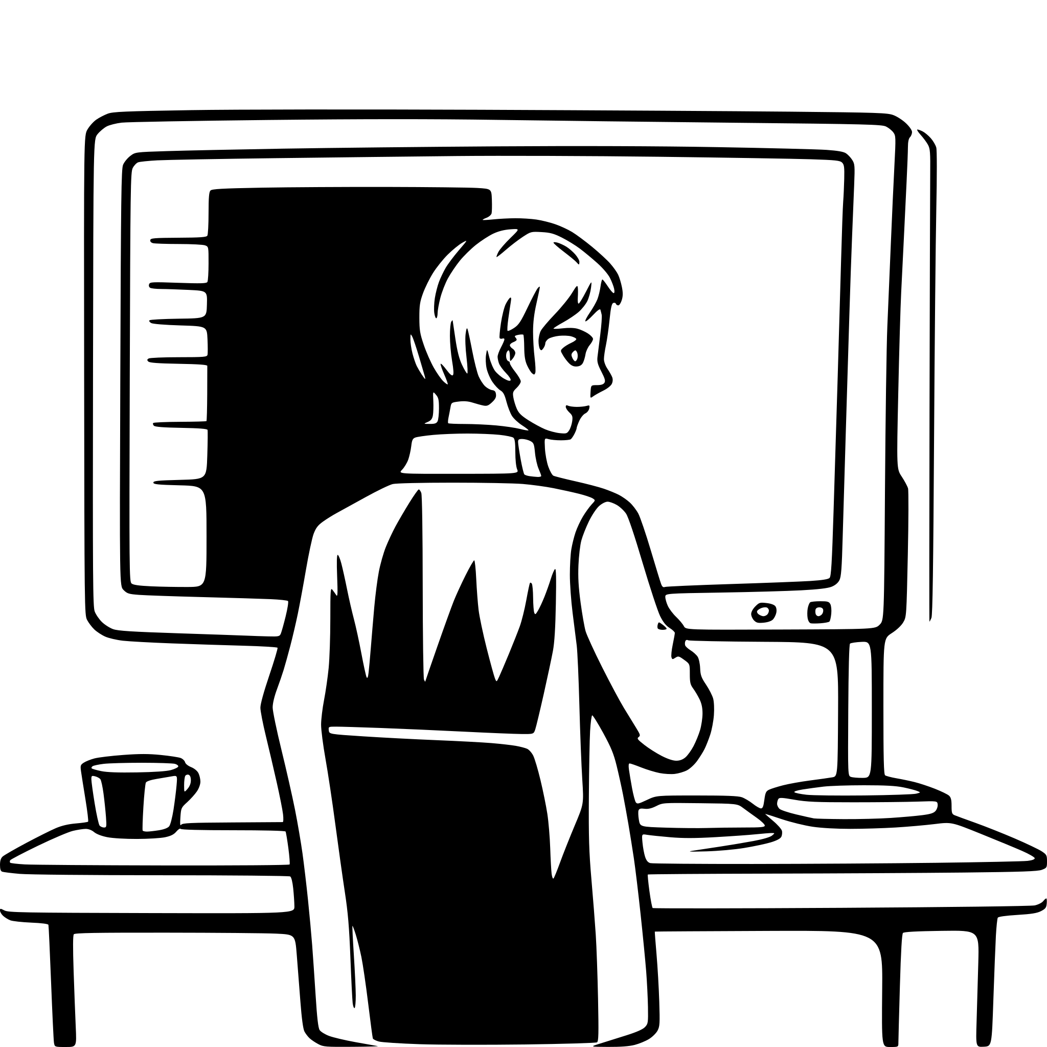AI-generated SVG of a a-man-in-front-of-monitor