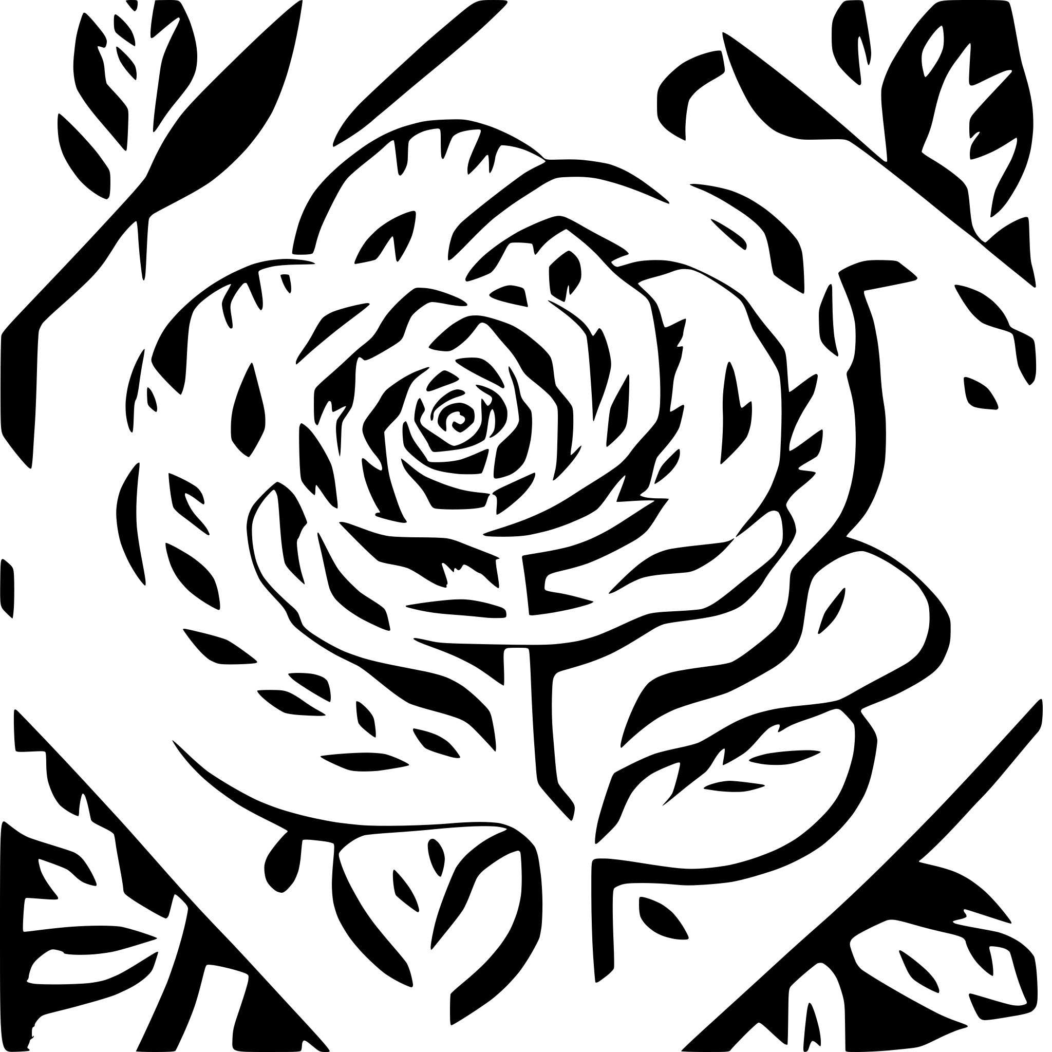 AI-generated SVG of a rose