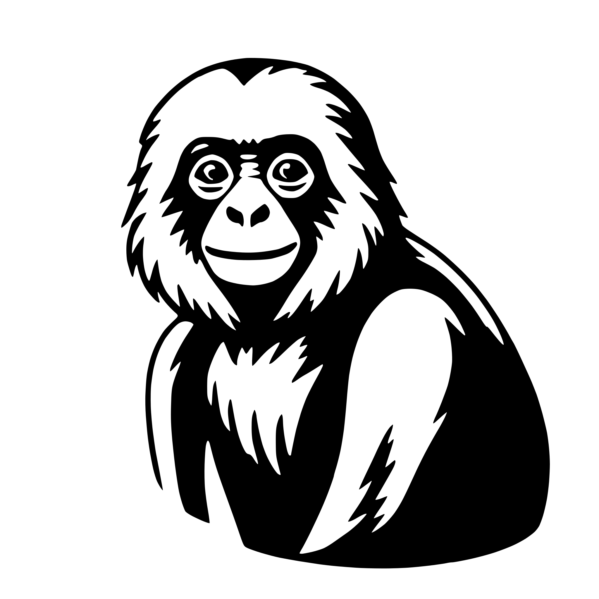 AI-generated SVG of a gibbon