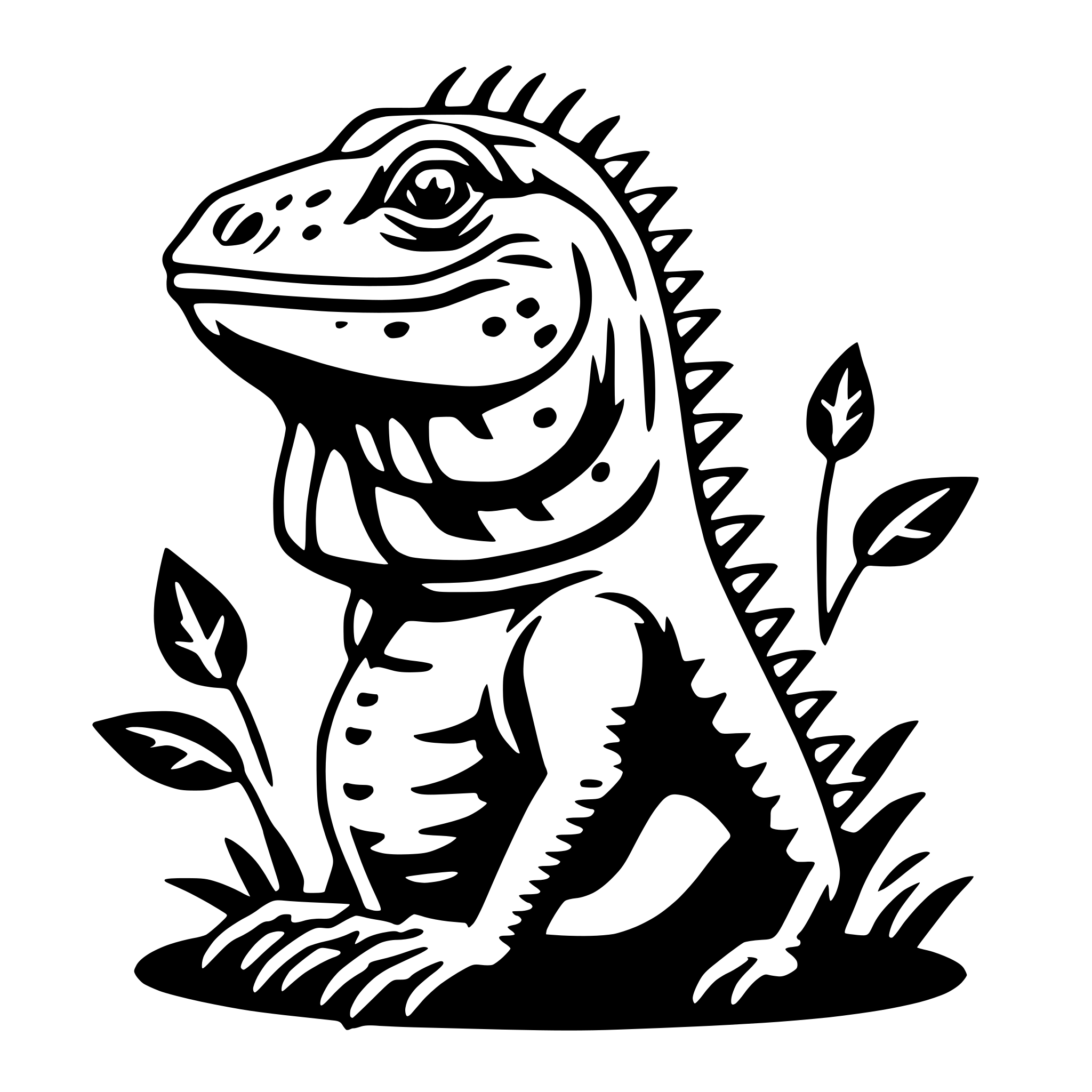 AI-generated SVG of 'iguana'