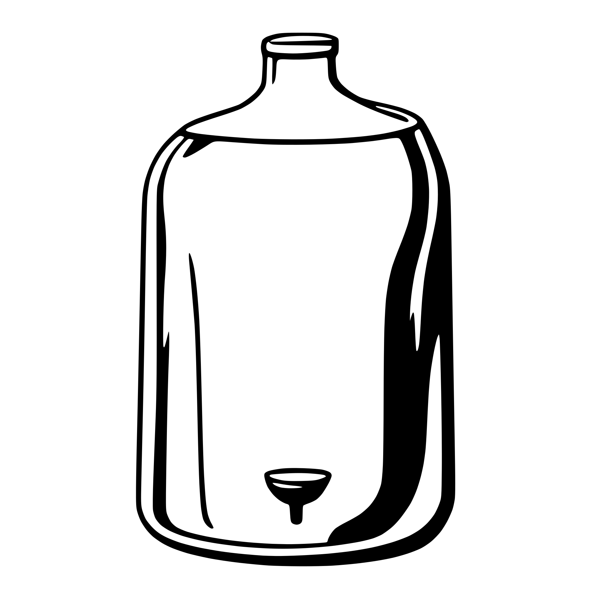 AI-generated SVG of a elongated water barrel, only the outer contour, clearly visible from the side, without lid