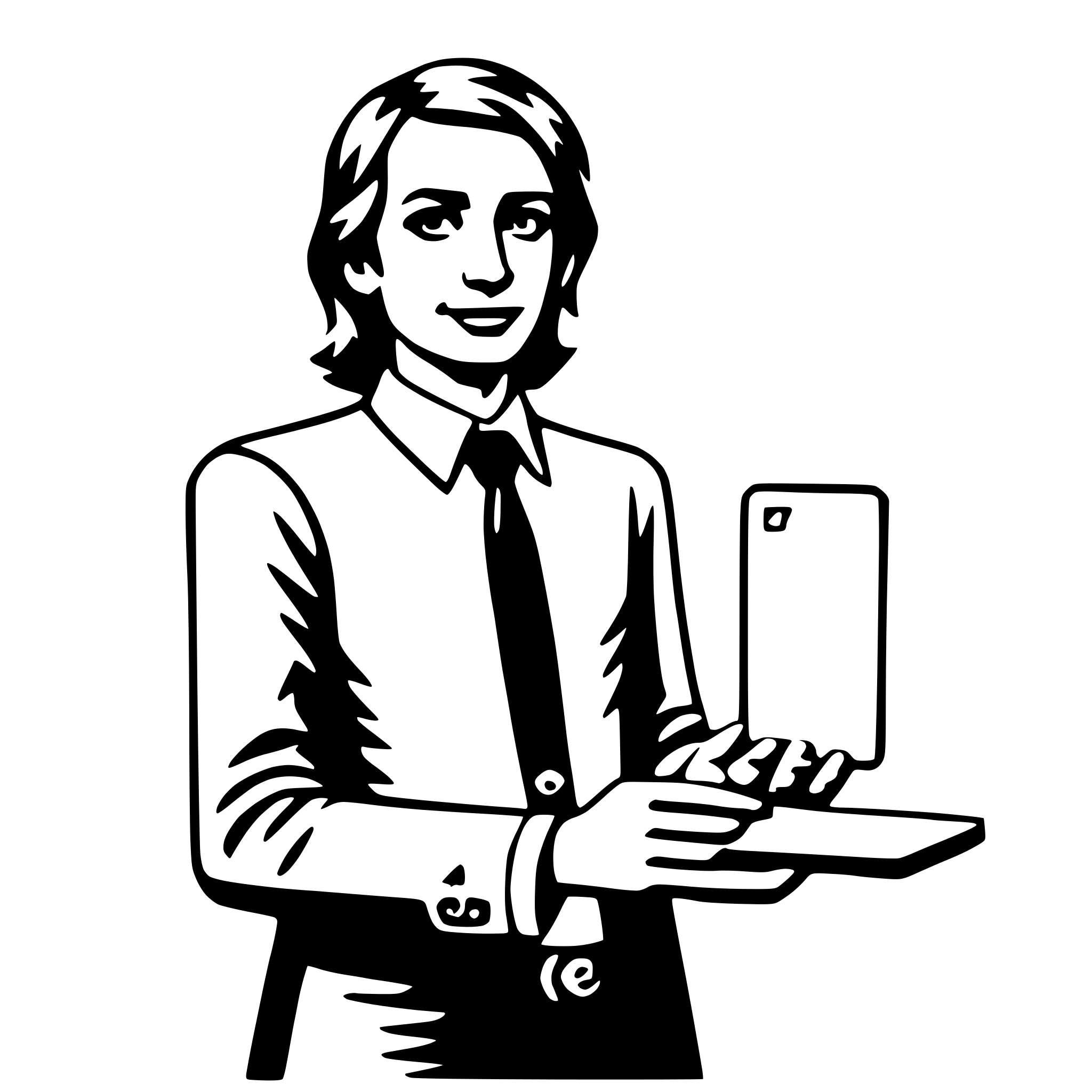 AI-generated SVG of a statistician