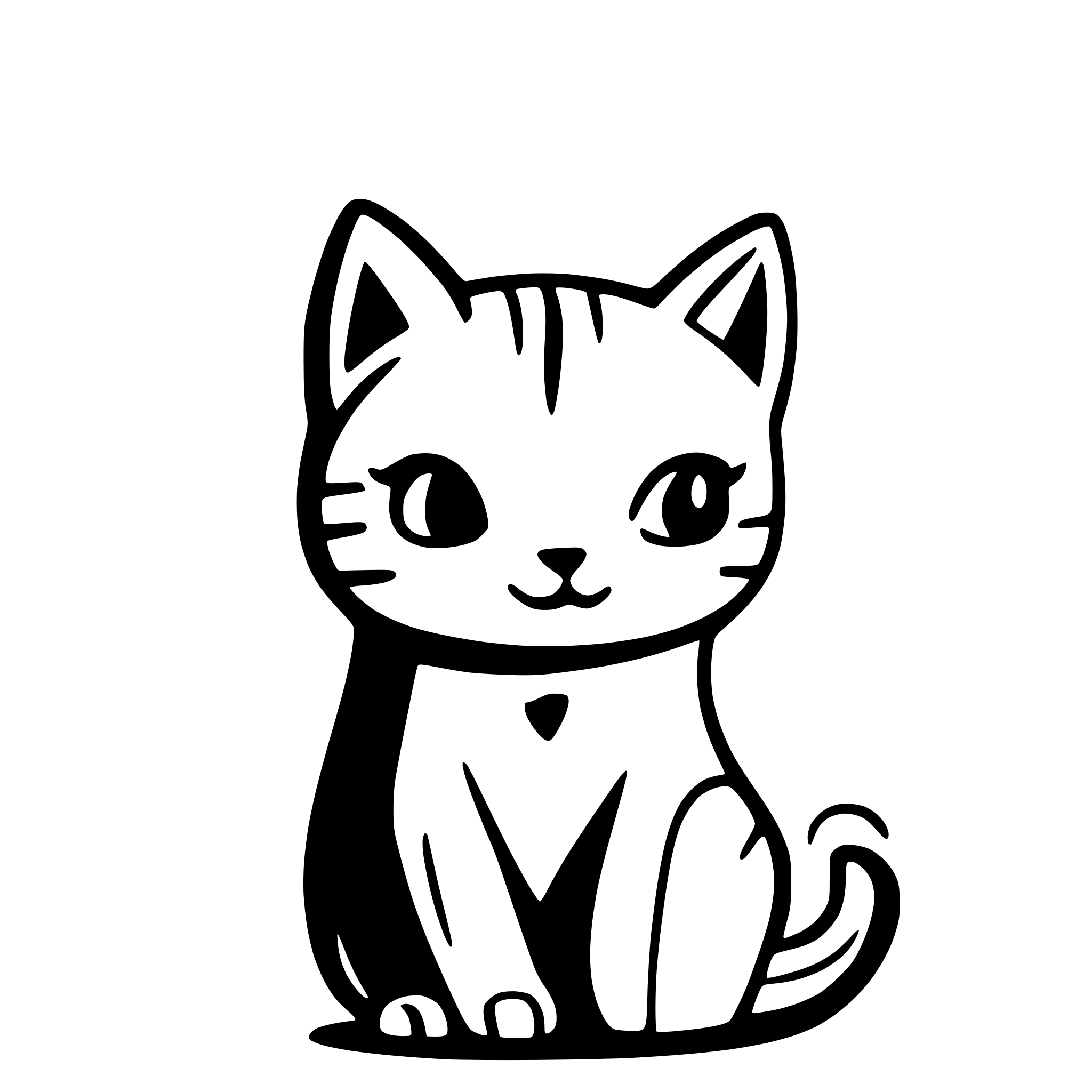 AI-generated SVG of a cute cat