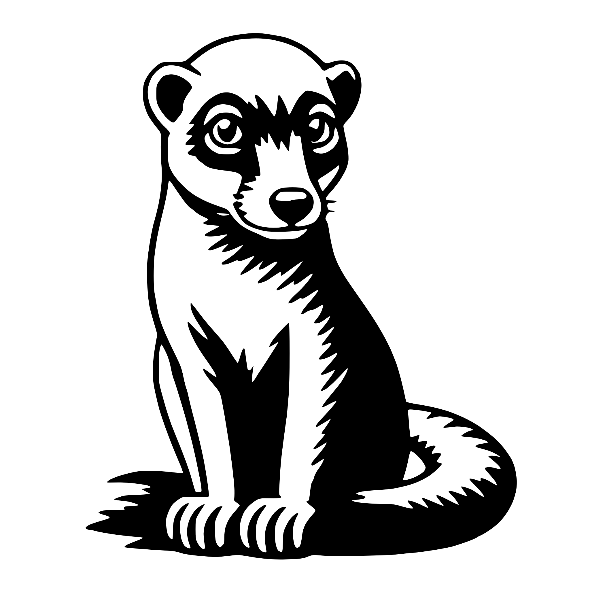 AI-generated SVG of a mongoose