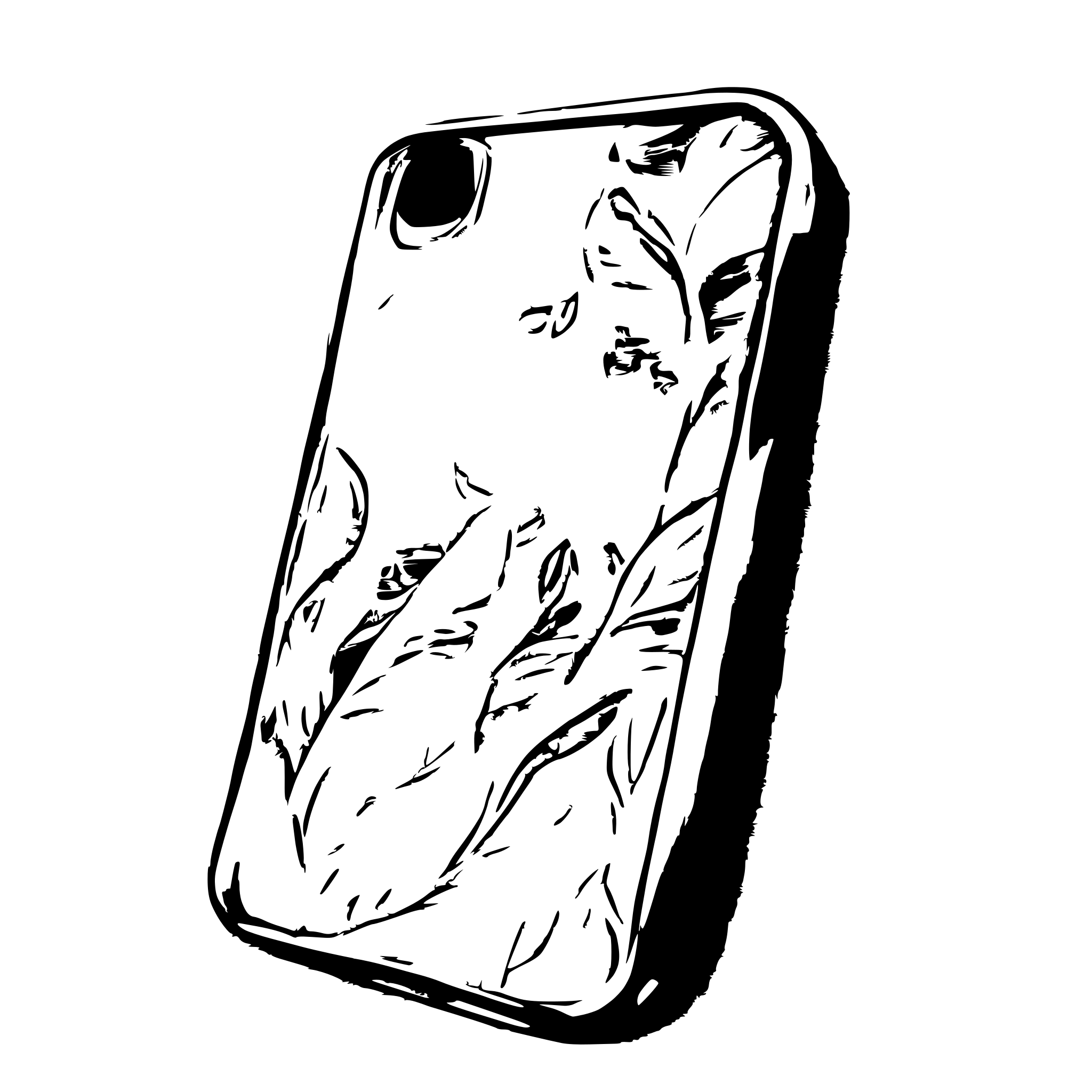 AI-generated SVG of a i want only mobile frame with no border, android phone does not have any key and any border.