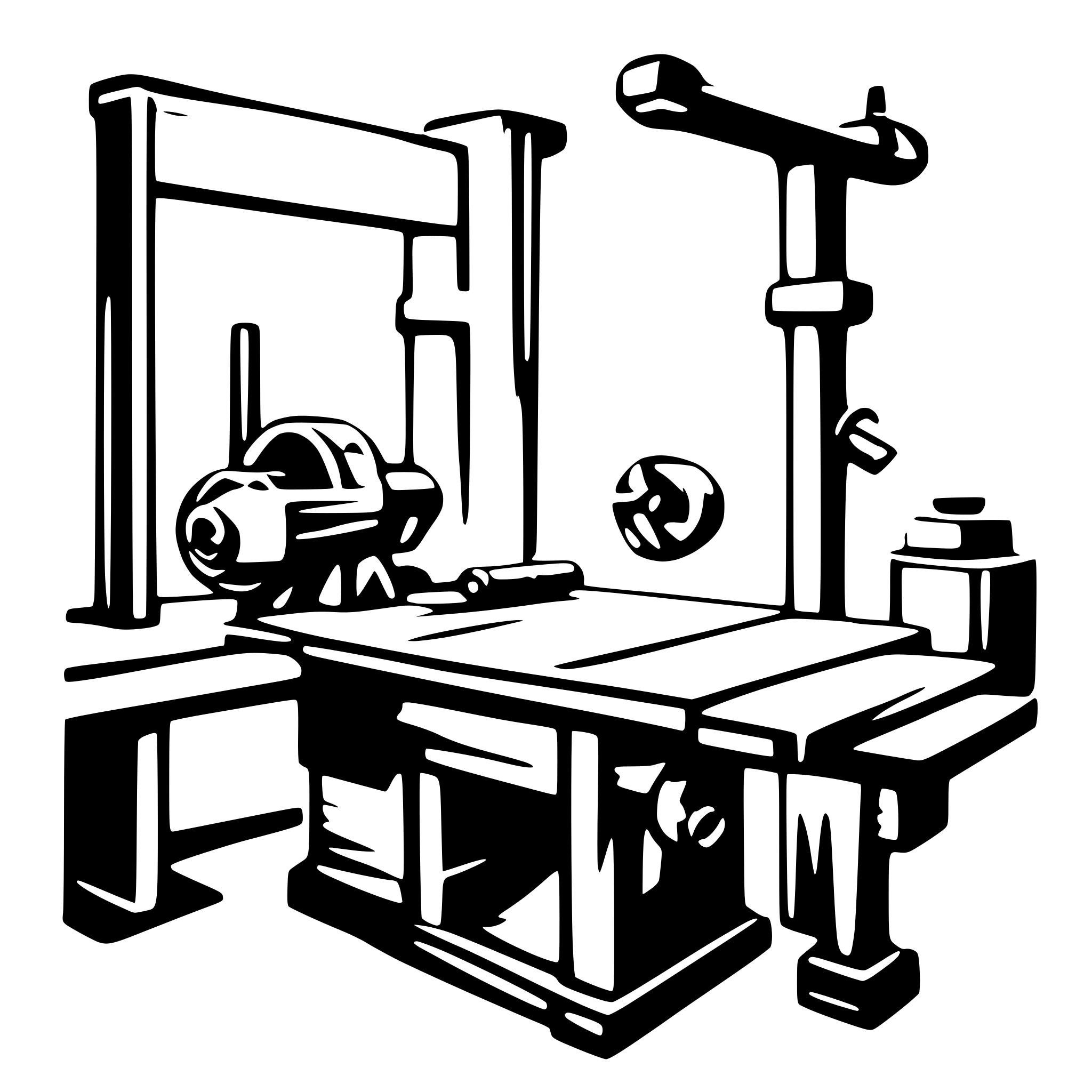 AI-generated SVG of a woodshop