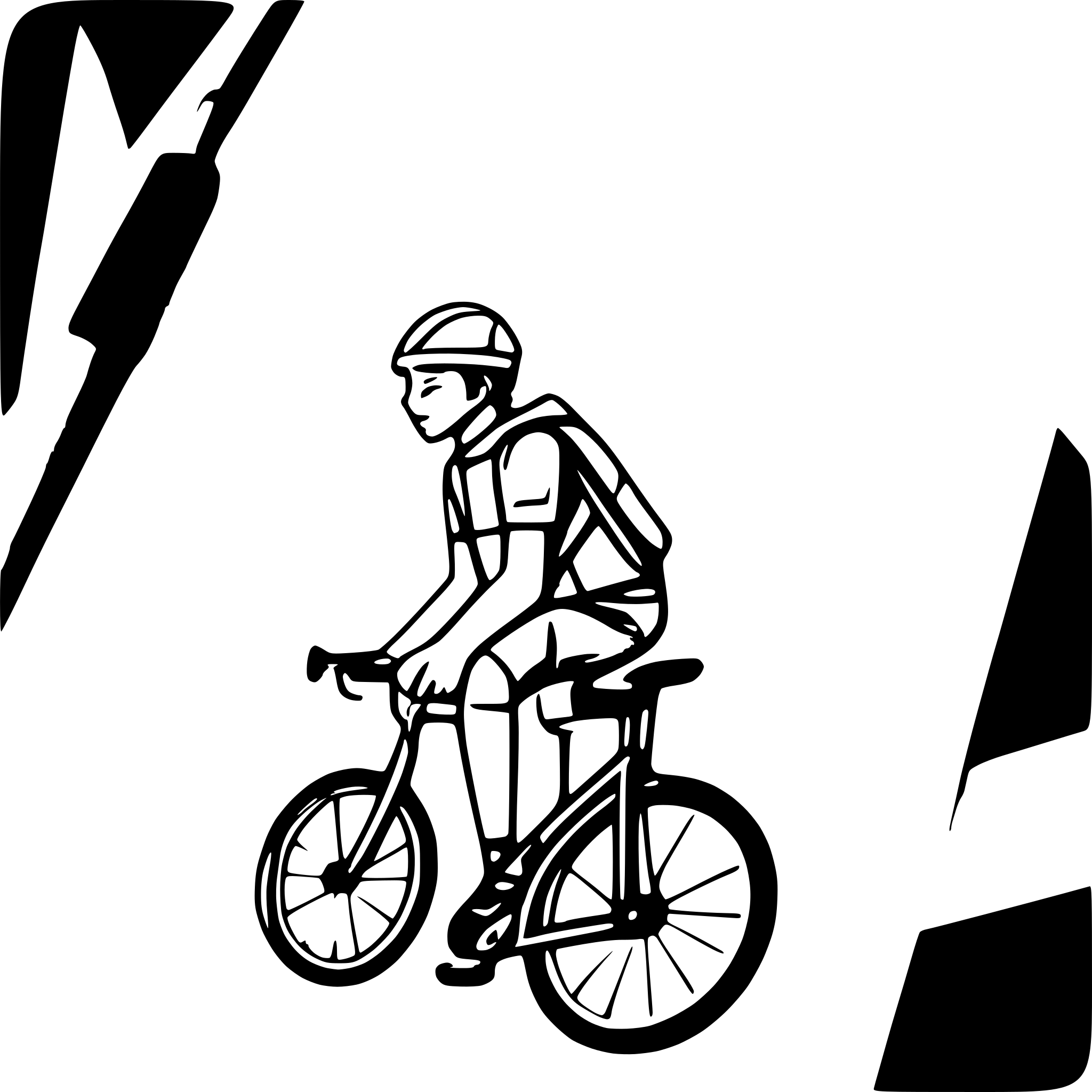 AI-generated SVG of a gerate a picture of a bikepacking bicyclist