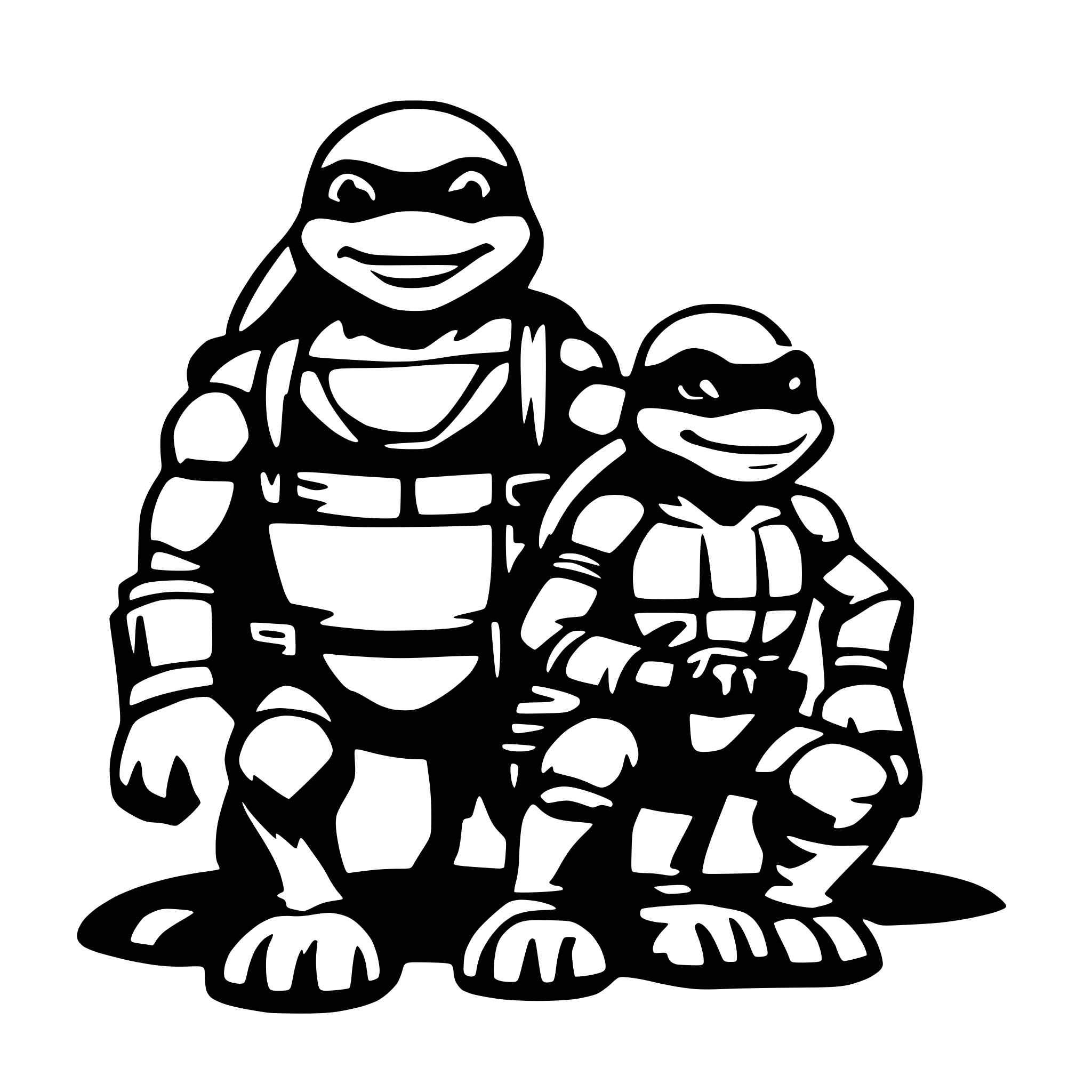 AI-generated SVG of 'ninja turtles'