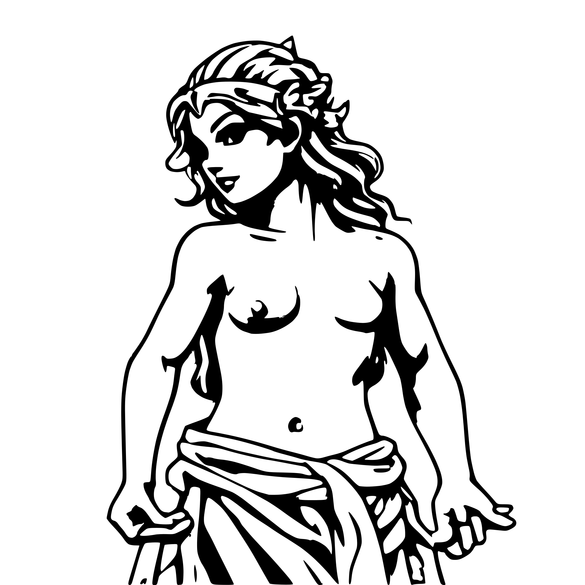 AI-generated SVG of a Ancient Greece with gods fighting