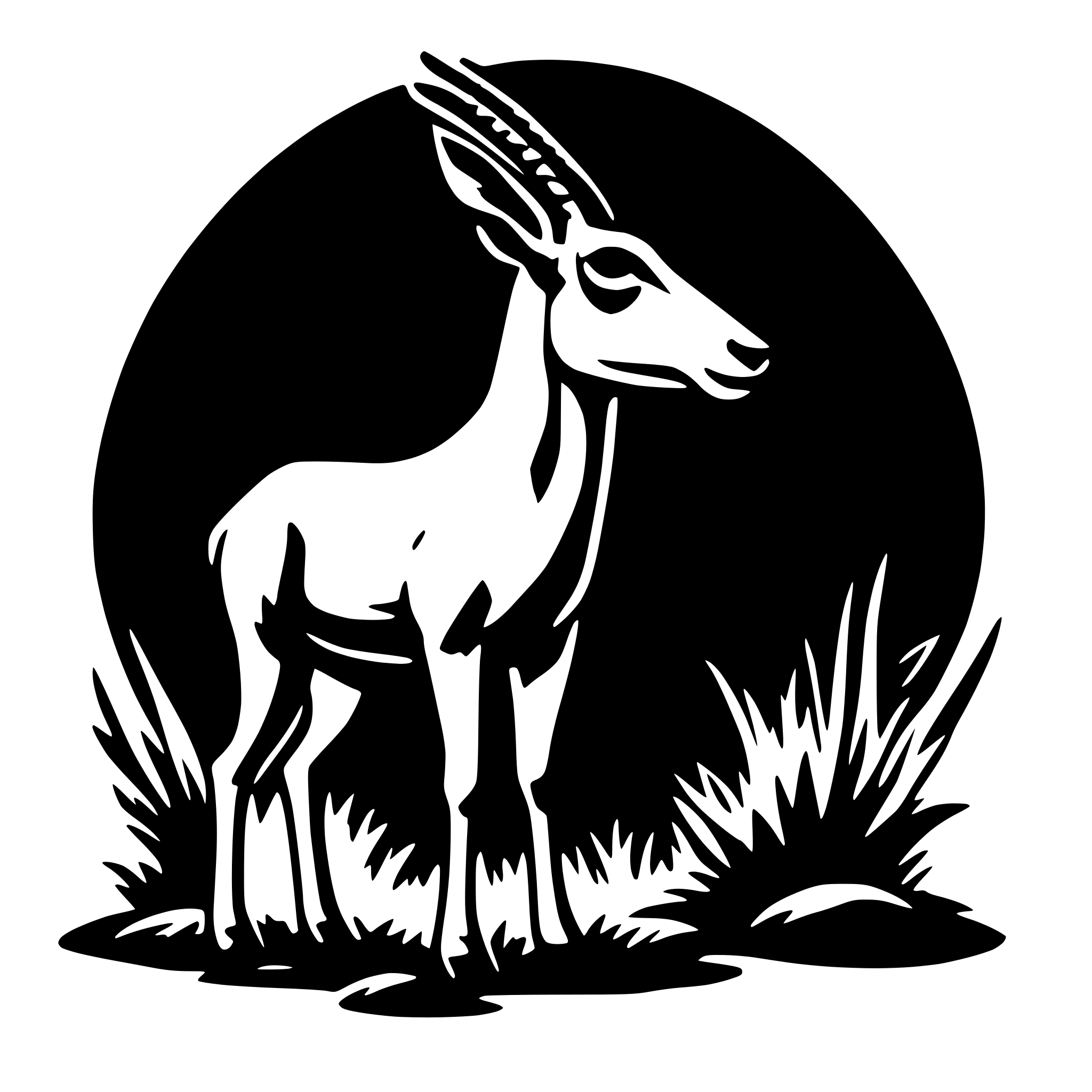 AI-generated SVG of 'springbok'