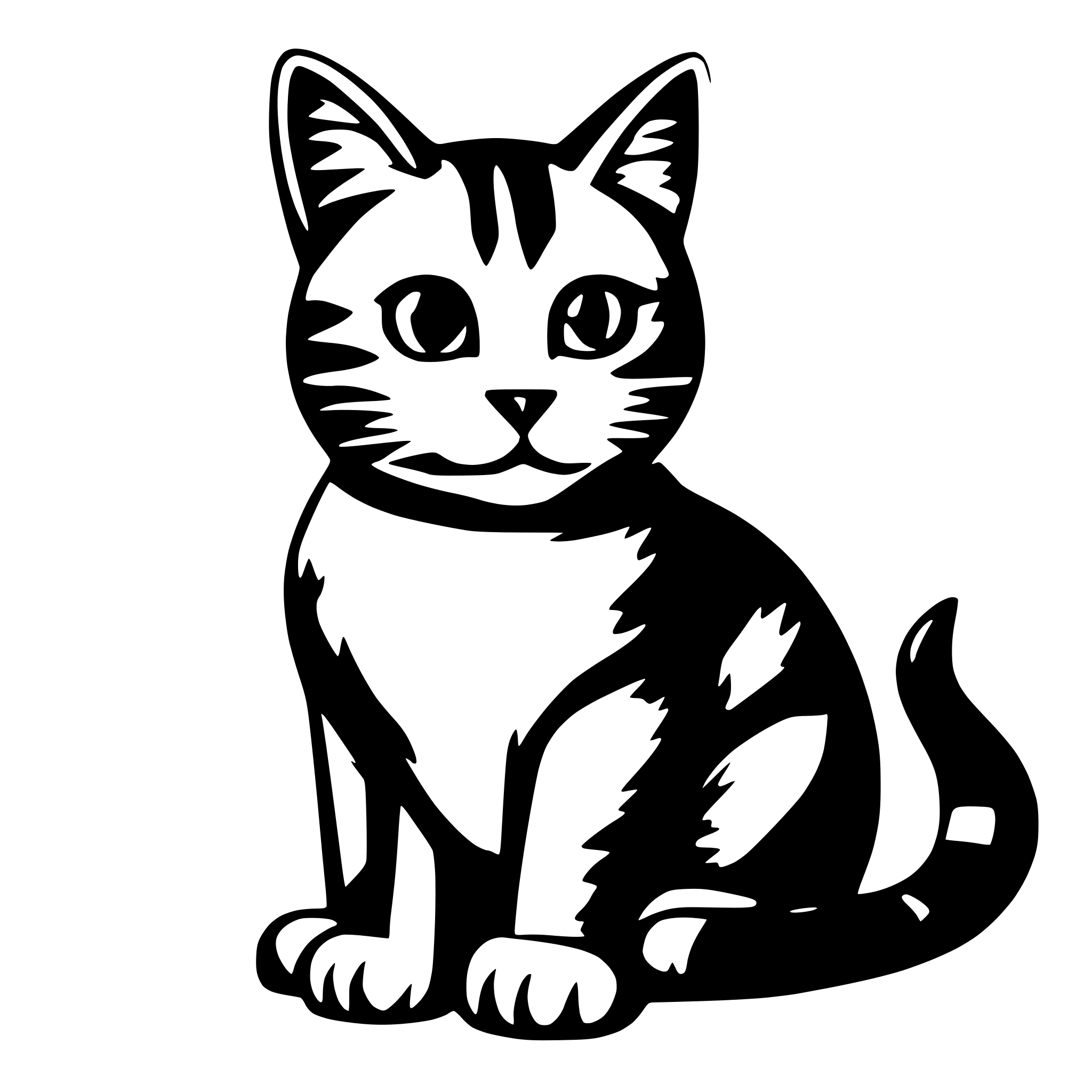 AI-generated SVG of 'cat'