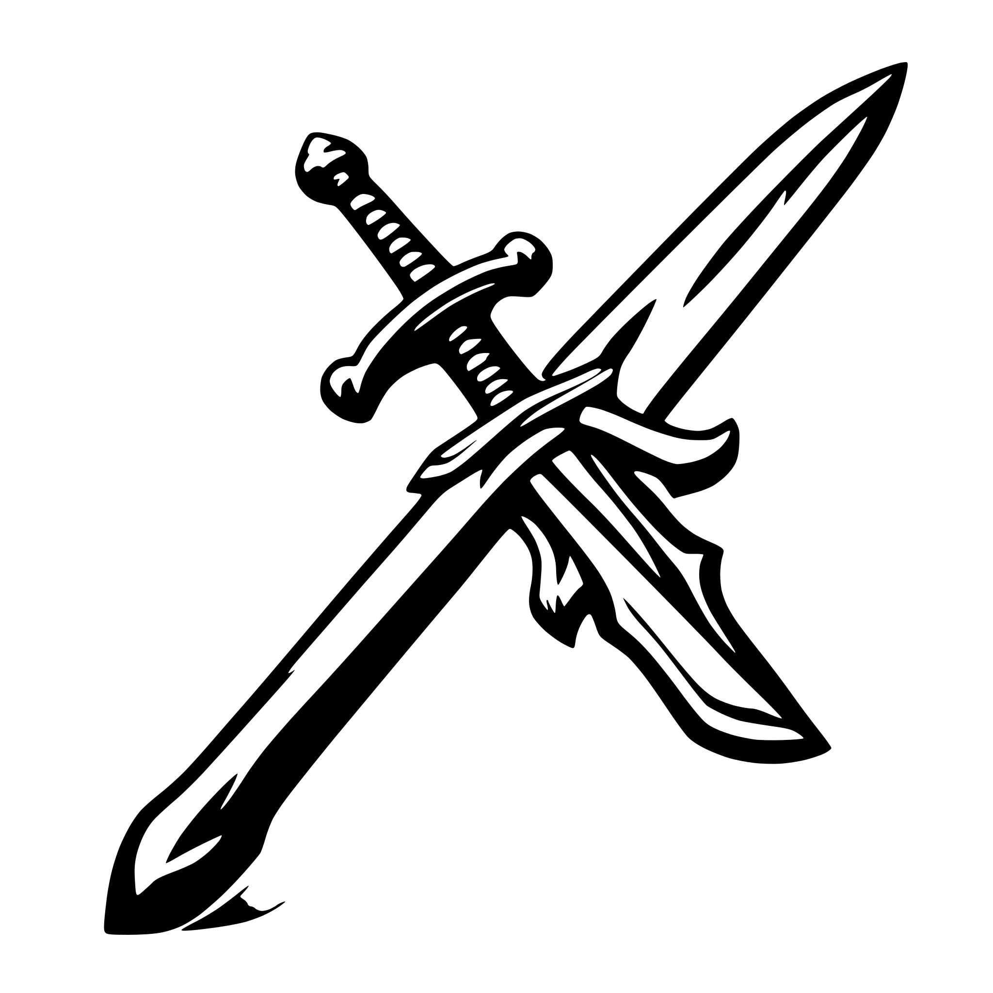 AI-generated SVG of 'sword'